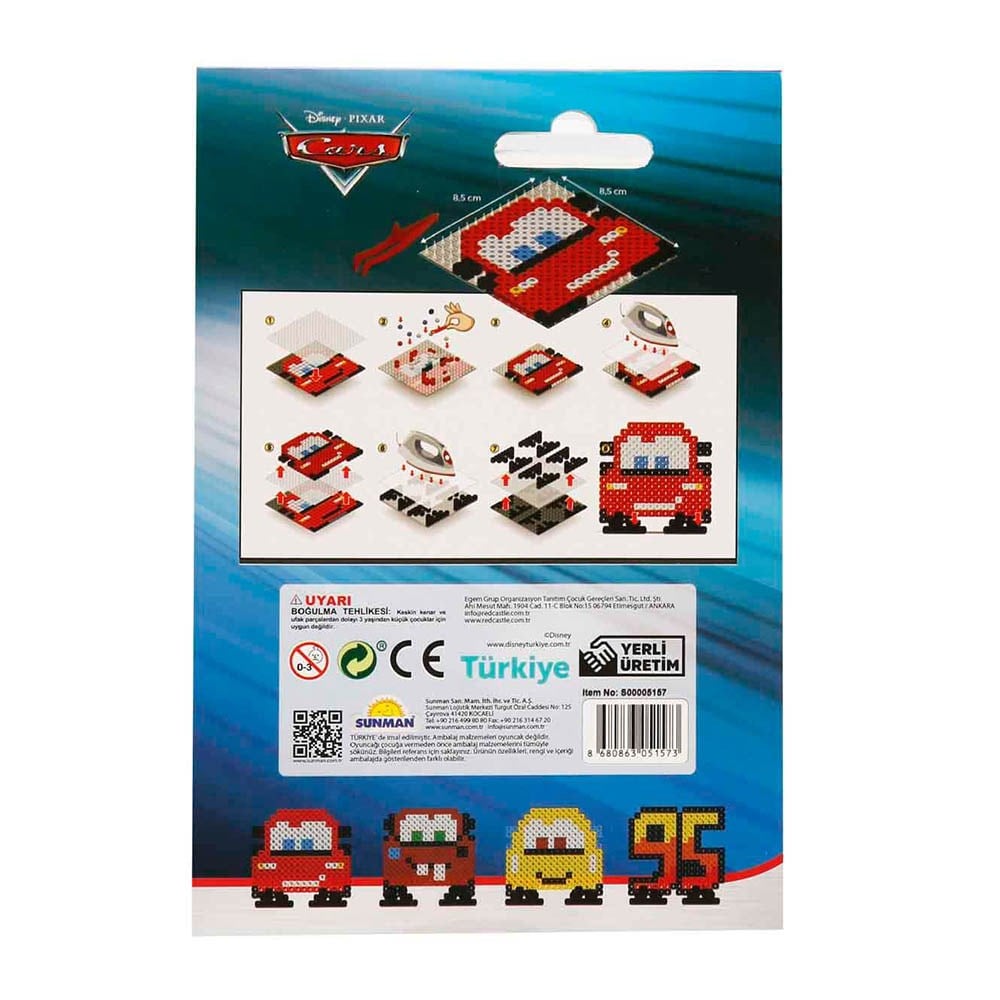 SunmanSunman 4in1 Disney Cars Pixel Pixel Boncuk Aktivite ve Oyuncak Seti