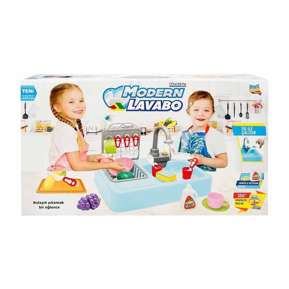 KayyumPilli Modern Mutfak Lavabo Seti Mavi 25 Parça
