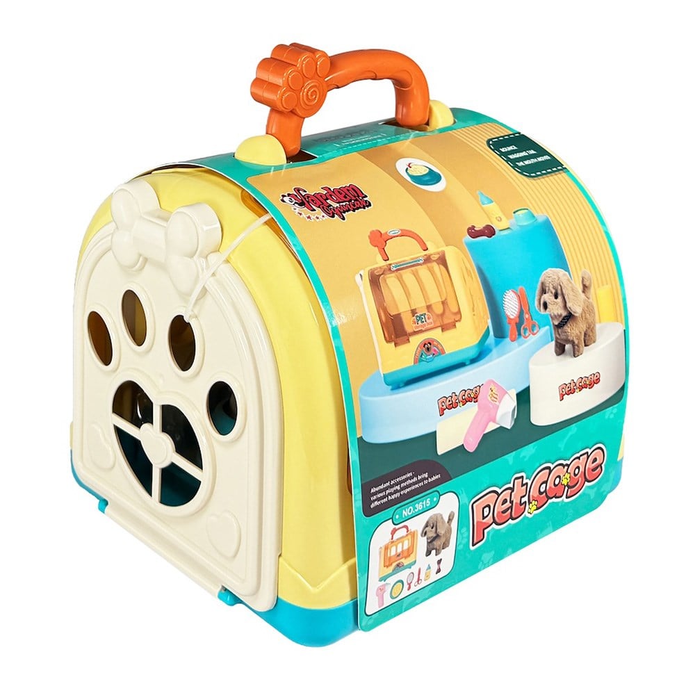 VardemVardem Taşıma Çantalı Hareketli Pilli Köpek Set Pet Shop