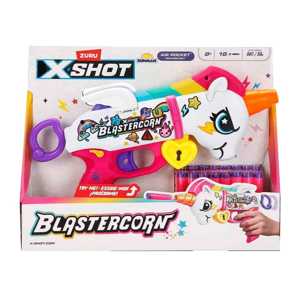 SunmanSunman X-Shot Blastercorn 16 Mermili Sünger Dart Atan Silah 30 cm
