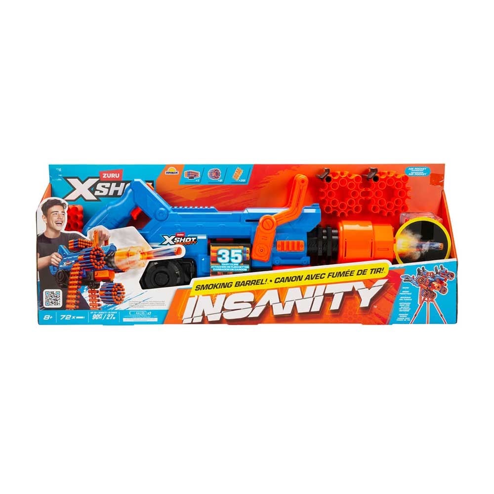 SunmanSunman X-Shot Insanity Smoking Barrel 72 Mermili Sünger Dart Atan Silah 61,4 cm