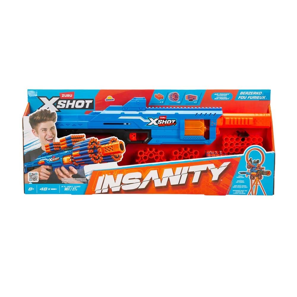 SunmanSunman X-Shot Insanity Berzerko 48 Mermili Sünger Dart Atan Silah 68 cm