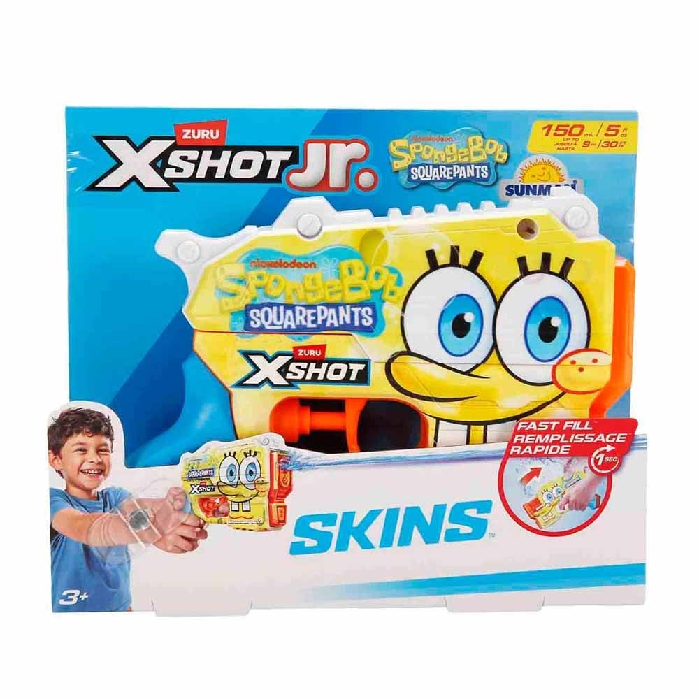 SunmanSunman X-Shot Jr. SpongeBob SquarePants Fast Fill Skins Su Tabancası