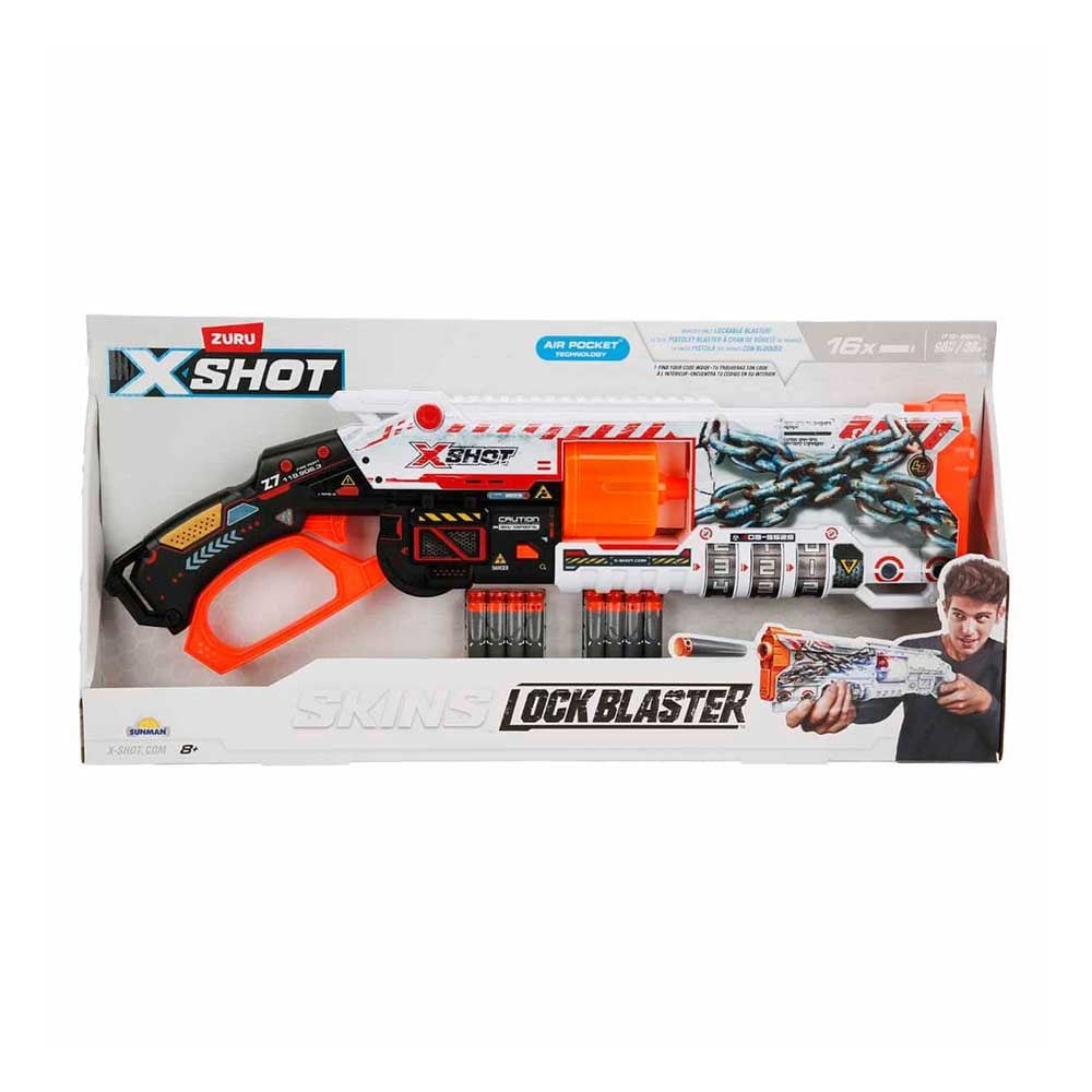 SunmanSunman X-Shot Skins Lock Blaster 16 Mermili Sünger Dart Atan Silah 56 cm
