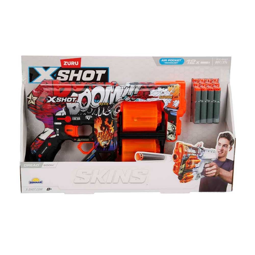 SunmanX-Shot Skins Dread 12 Mermili Sünger Dart Atan Silah 31 cm