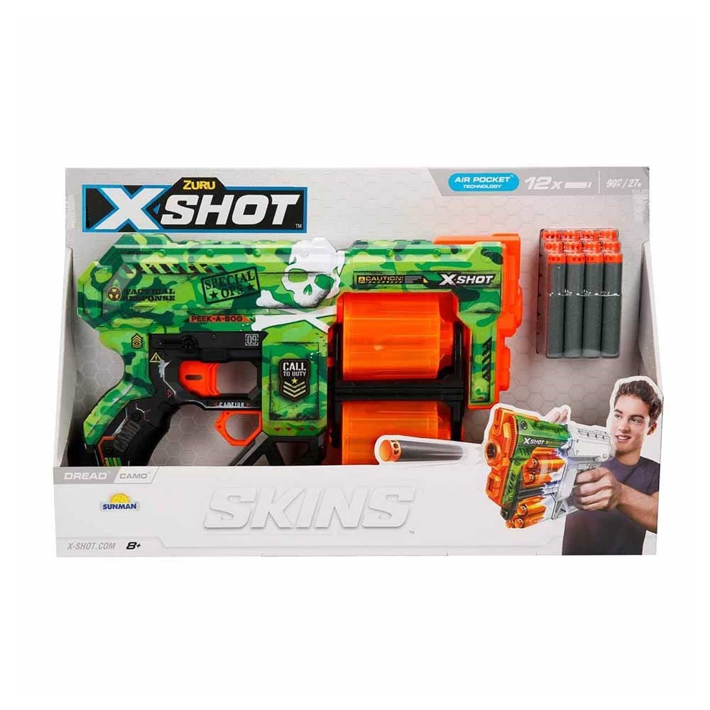 SunmanX-Shot Skins Dread 12 Mermili Sünger Dart Atan Silah 31 cm
