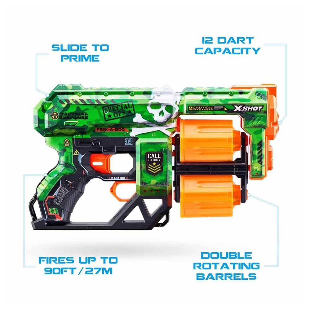 SunmanX-Shot Skins Dread 12 Mermili Sünger Dart Atan Silah 31 cm