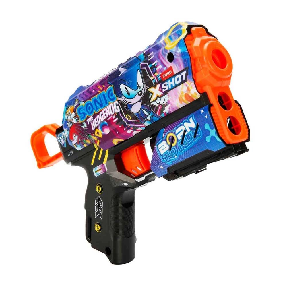 SunmanX-Shot Skins Flux Sonic The Hedgehog 8 Mermili Sünger Dart Atan Silah 21 cm