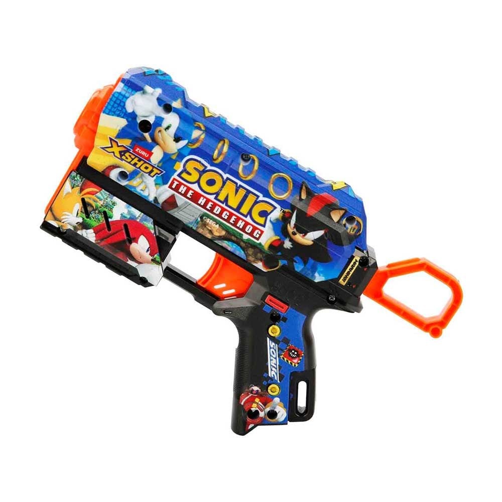 SunmanX-Shot Skins Flux Sonic The Hedgehog 8 Mermili Sünger Dart Atan Silah 21 cm