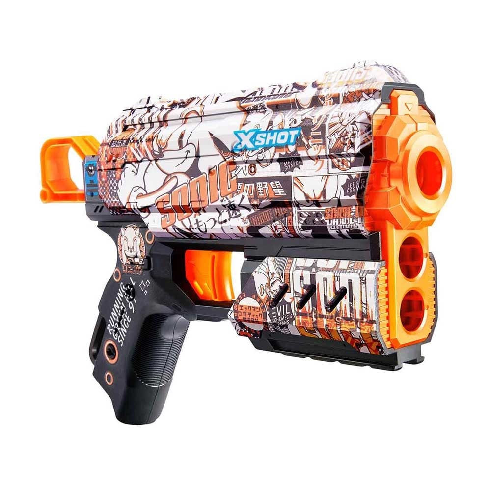 SunmanX-Shot Skins Flux Sonic The Hedgehog 8 Mermili Sünger Dart Atan Silah 21 cm