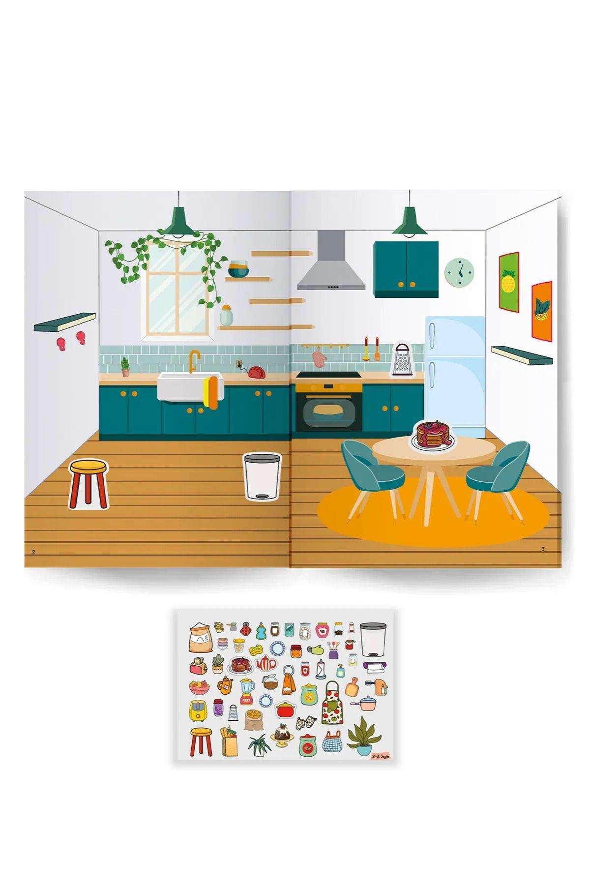 500 Sticker Kitabım Meslekler ve Evimiz İkili Eko Paket