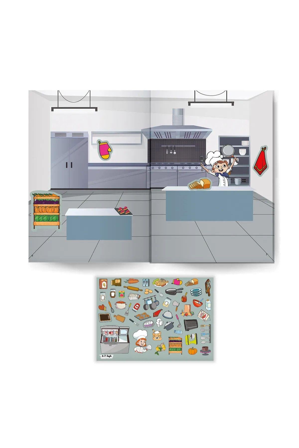 500 Sticker Kitabım Meslekler ve Evimiz İkili Eko Paket