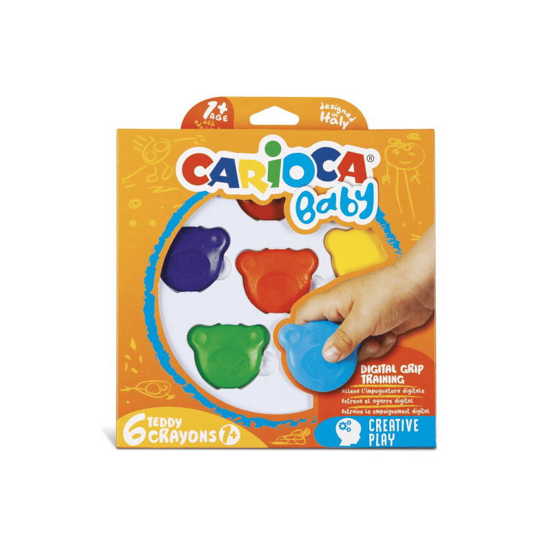 CARİOCA TEDDY BEBEK CRAYONS 6'LI +1 YAŞ