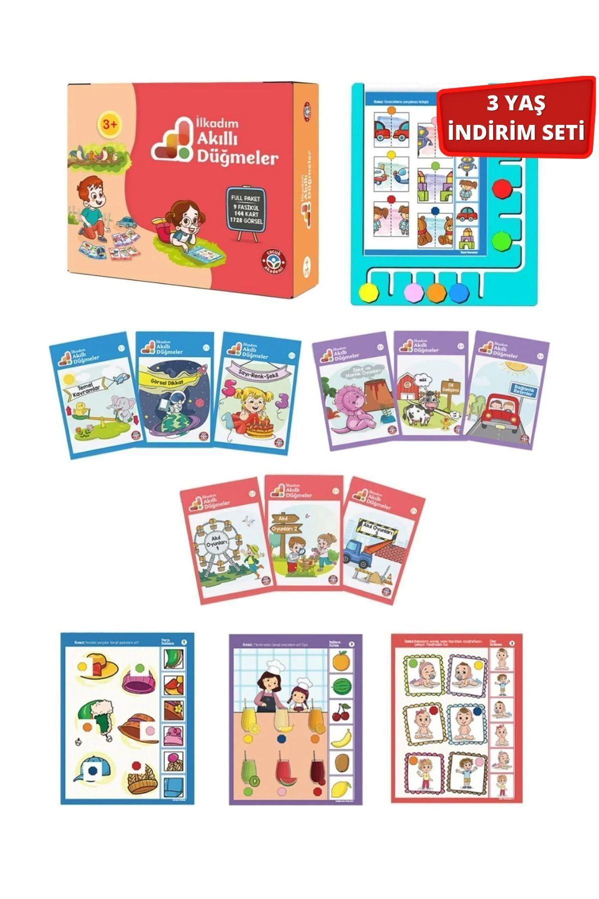 İlkadım Akıllı Düğmeler Full Paket ve 3 Yaş Dikkat-Etkinlik Setleri