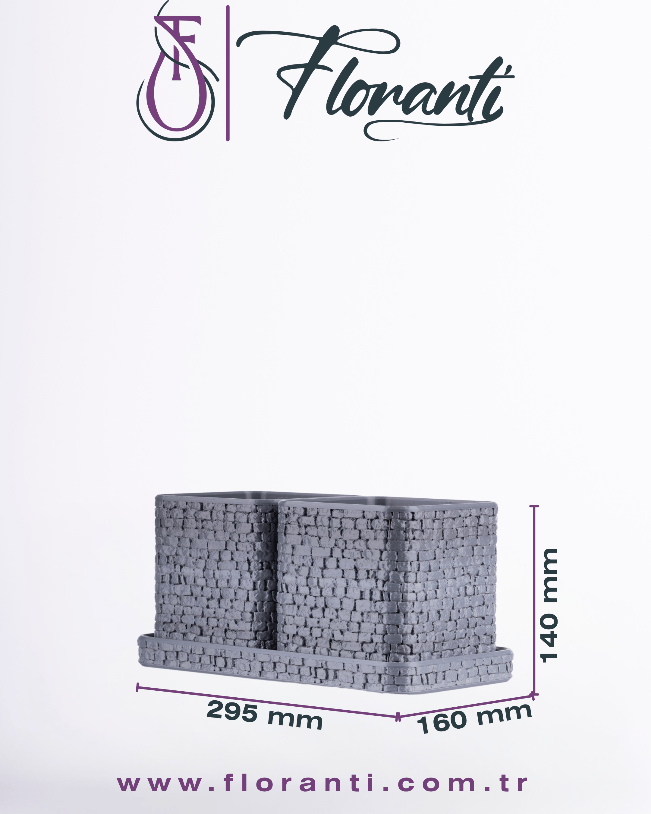 Saksı 16x29,5x14cm No.104