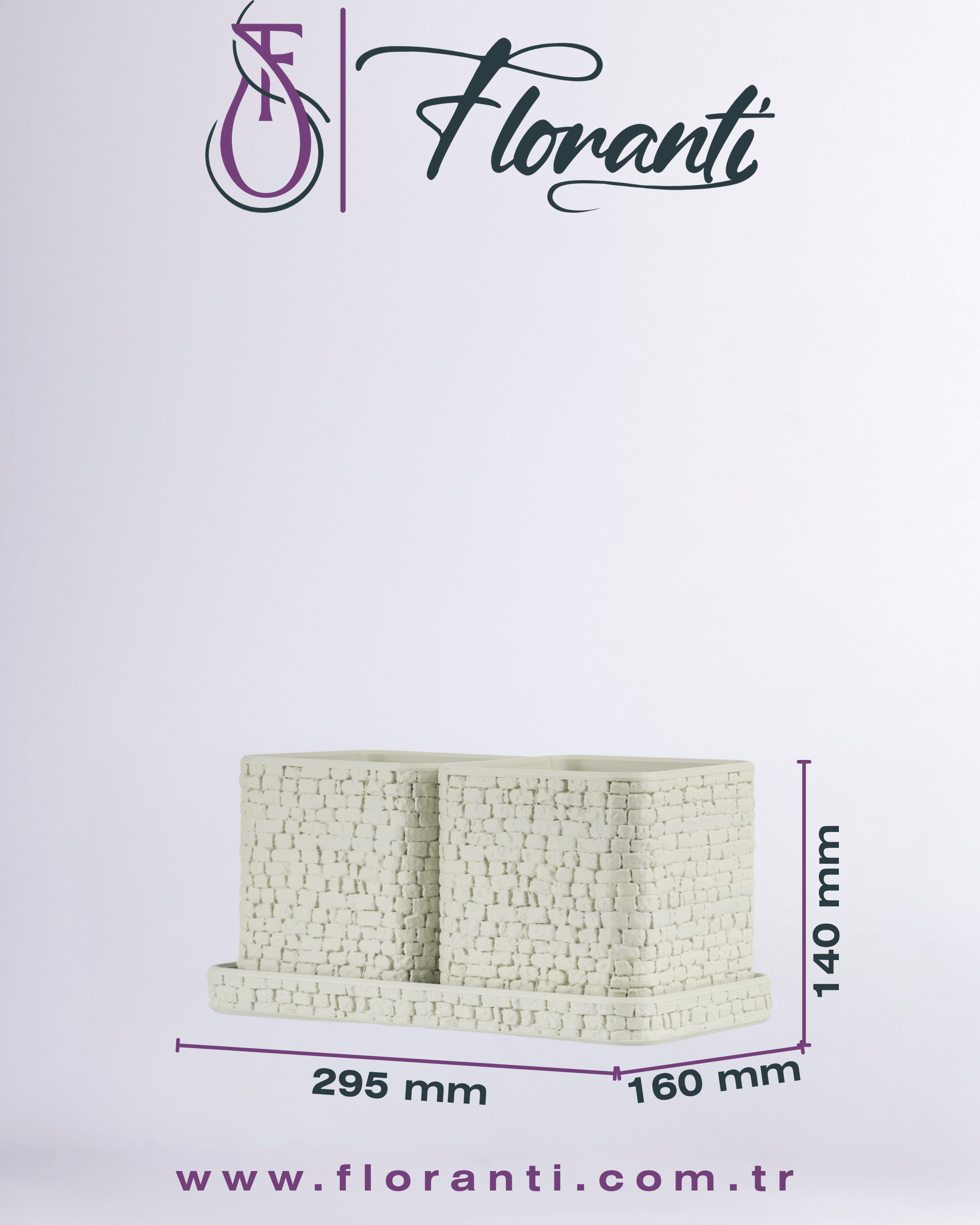 Saksı 16x29,5x14cm No.104