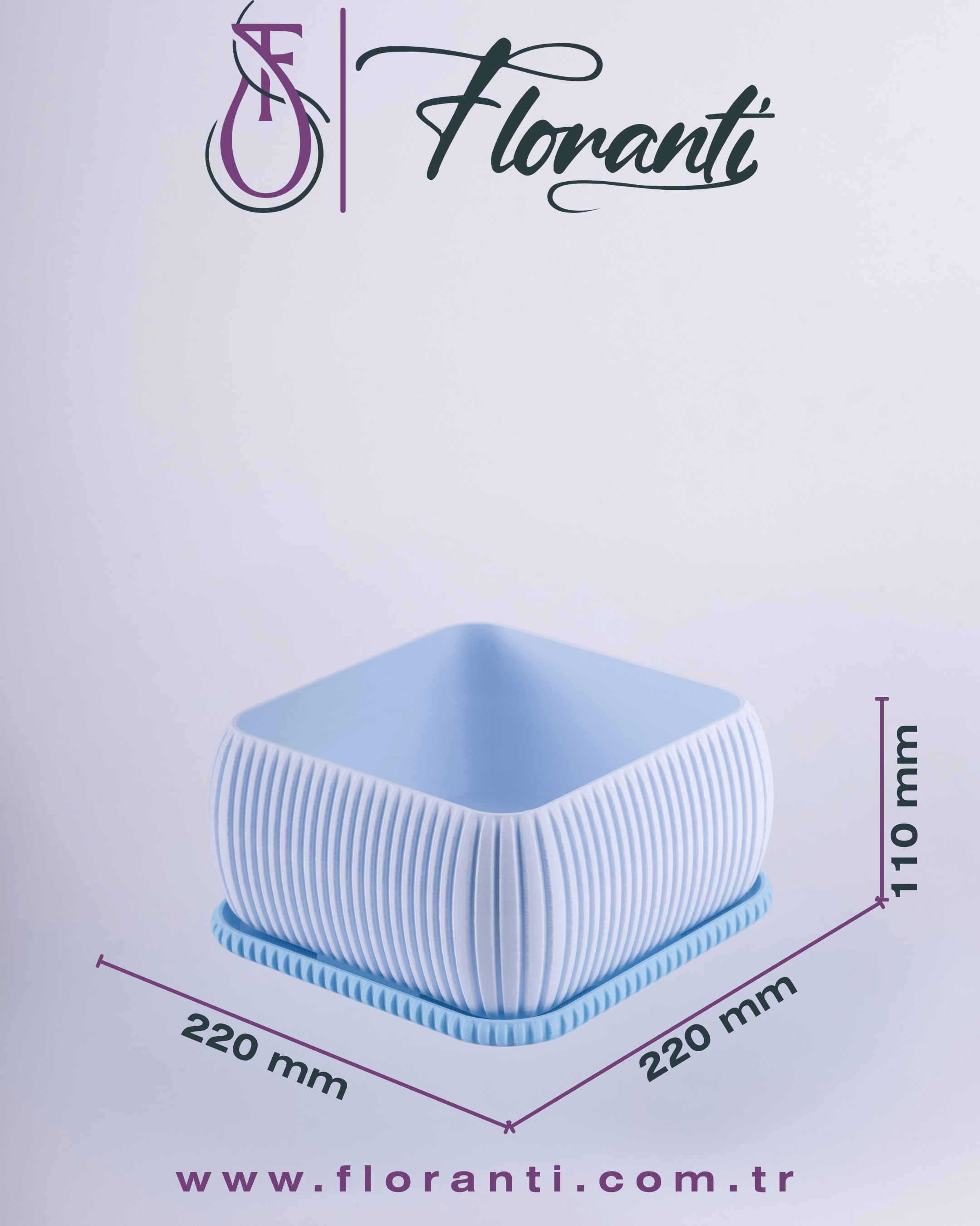 Saksı 22x22x11cm No.302