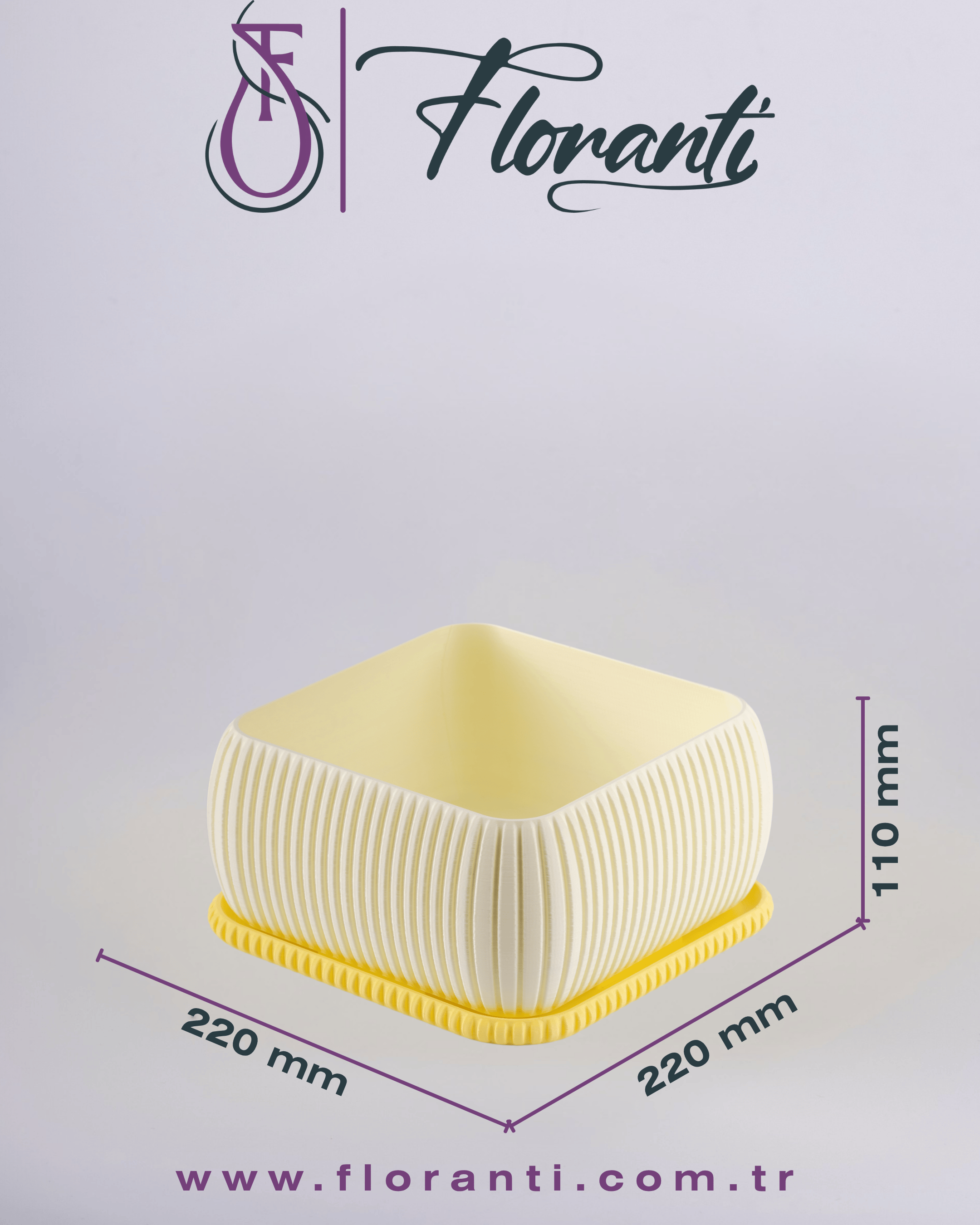 Saksı 22x22x11cm No.302