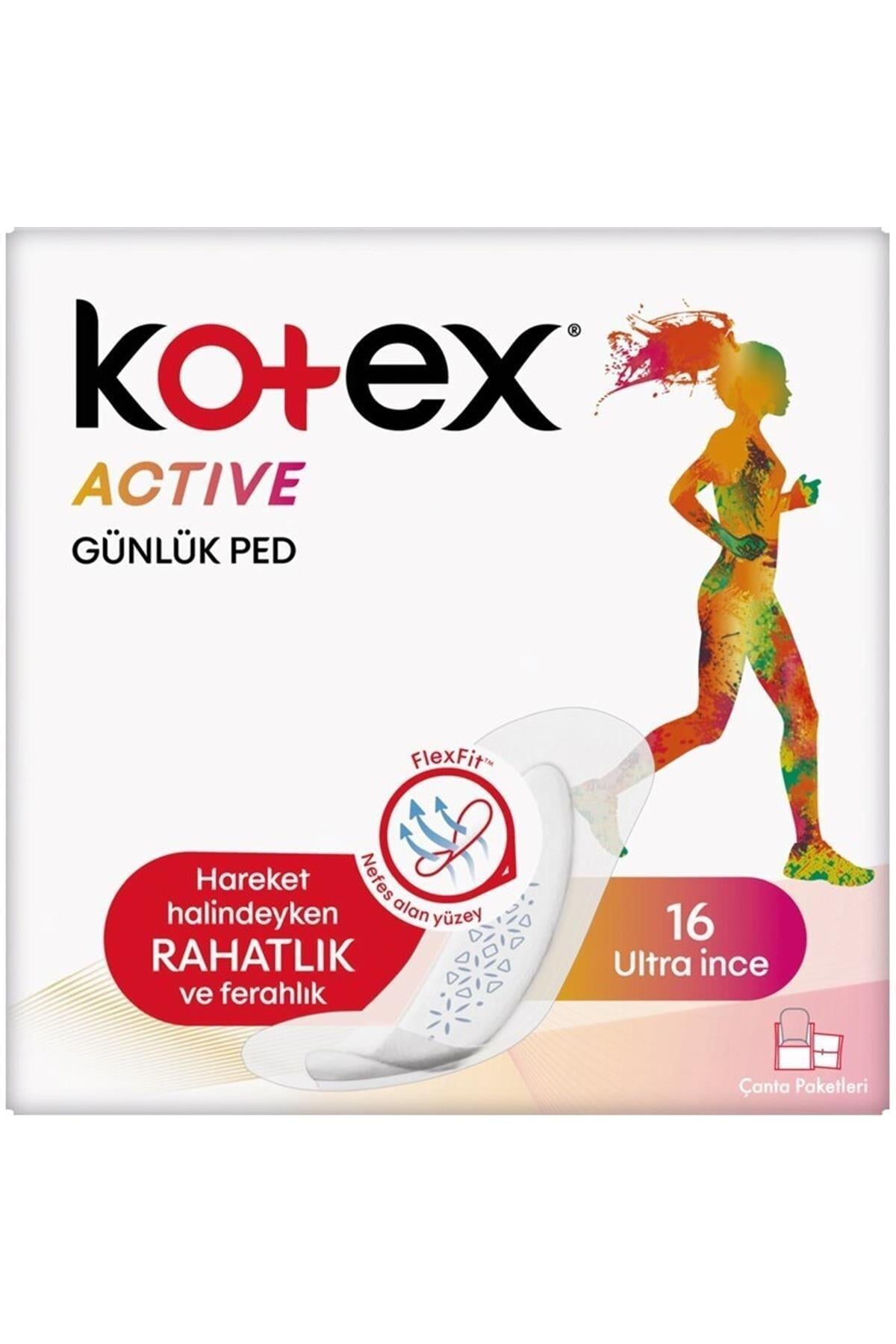 Active Single Günlük Ped Ultra Ince 16'lı Çanta Paketi