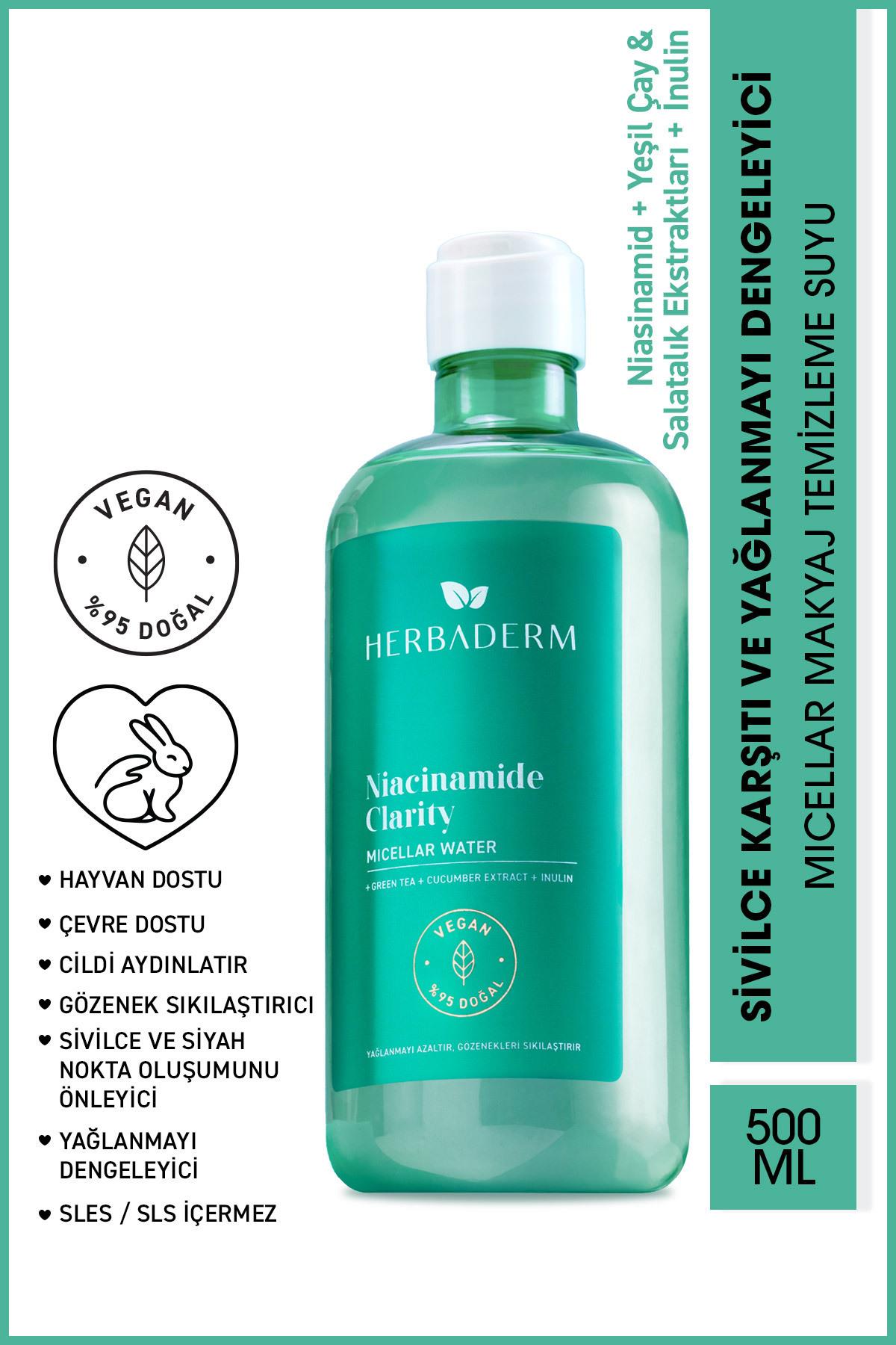 Niacinamide Clarity, Karşıtı ve Yağlanmayı Dengeleyici Micellar Makyaj Temizleme Suyu 500 ml