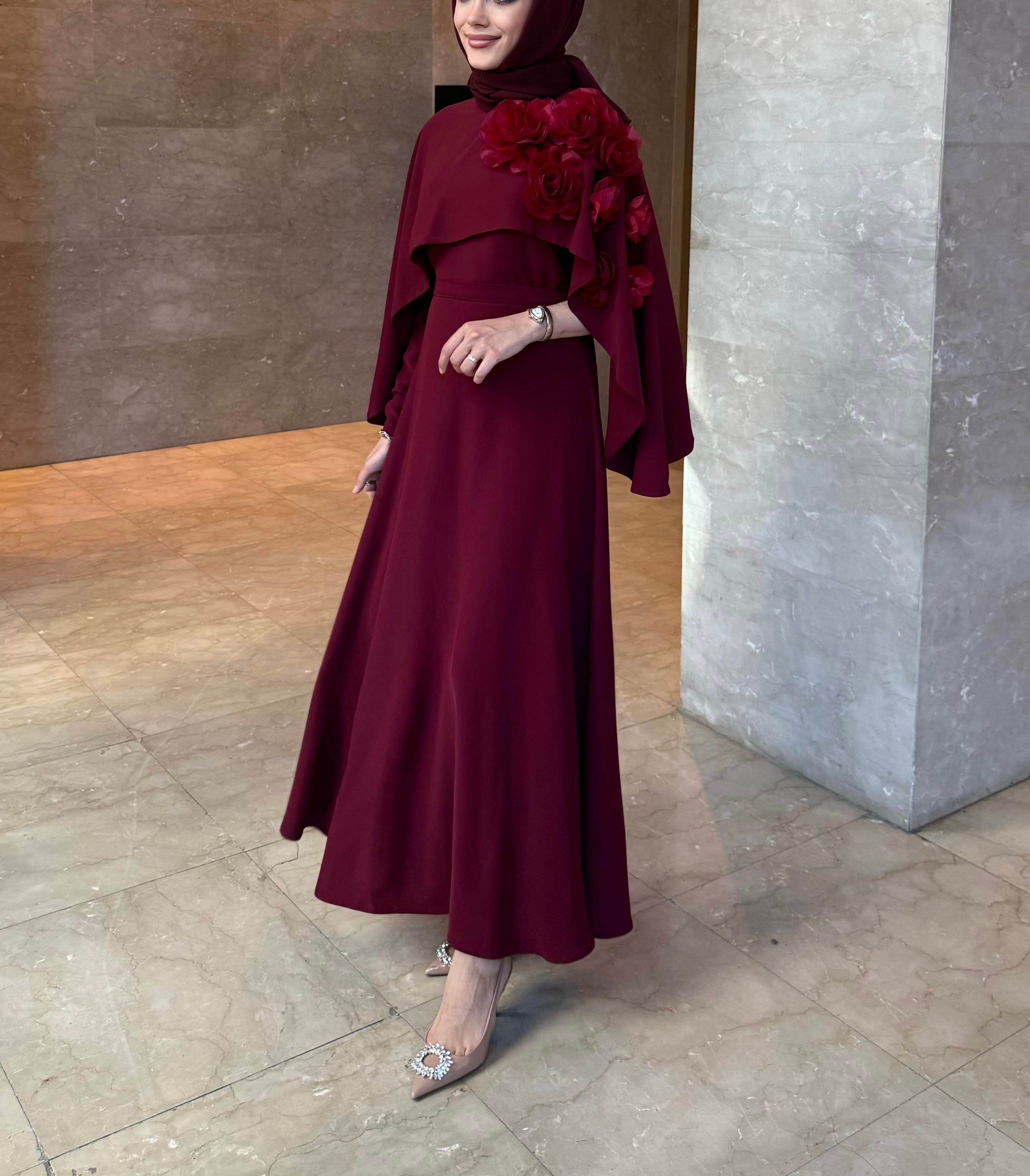 Elena  Dress | Bordo 