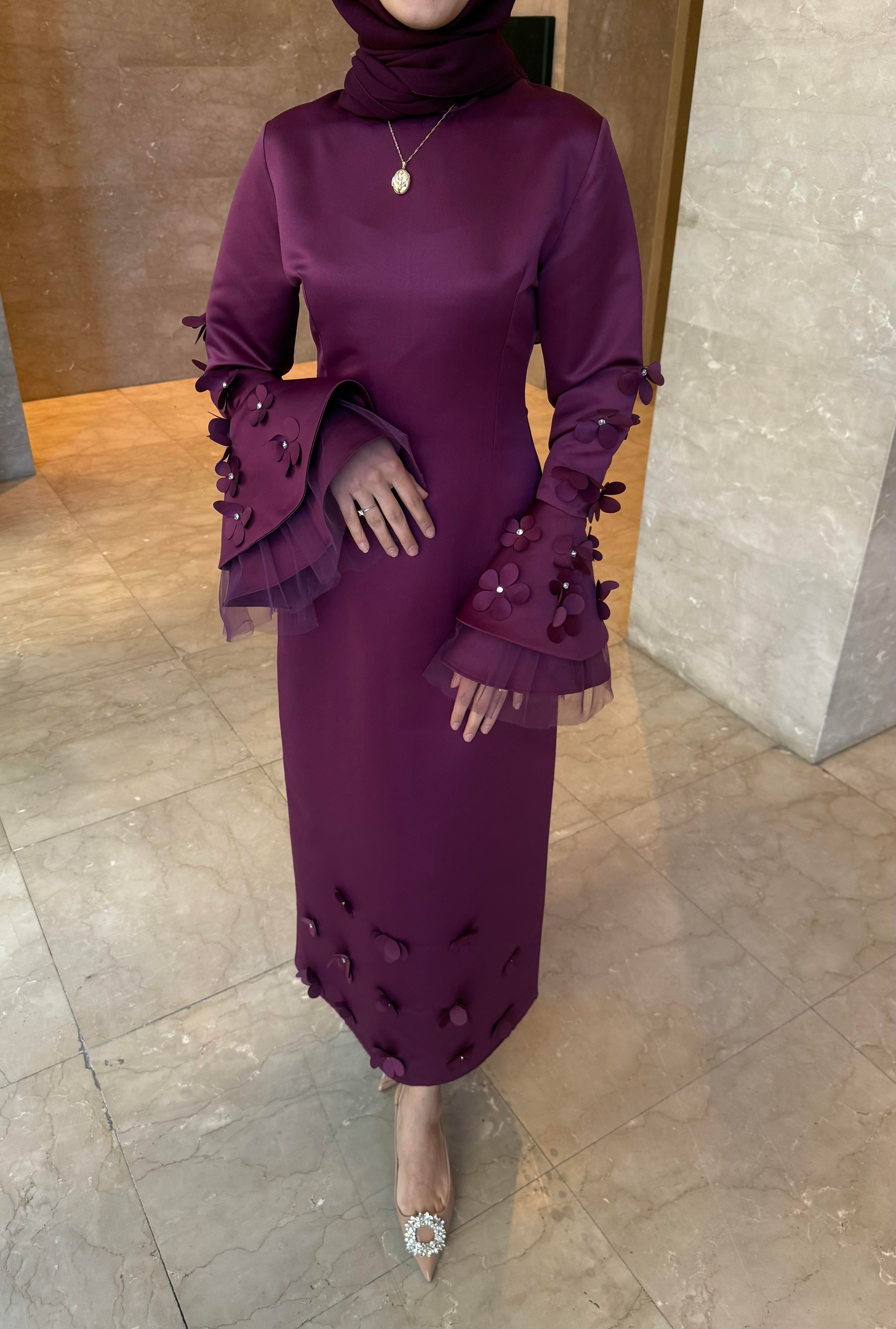 Flower  Dress | Mürdüm