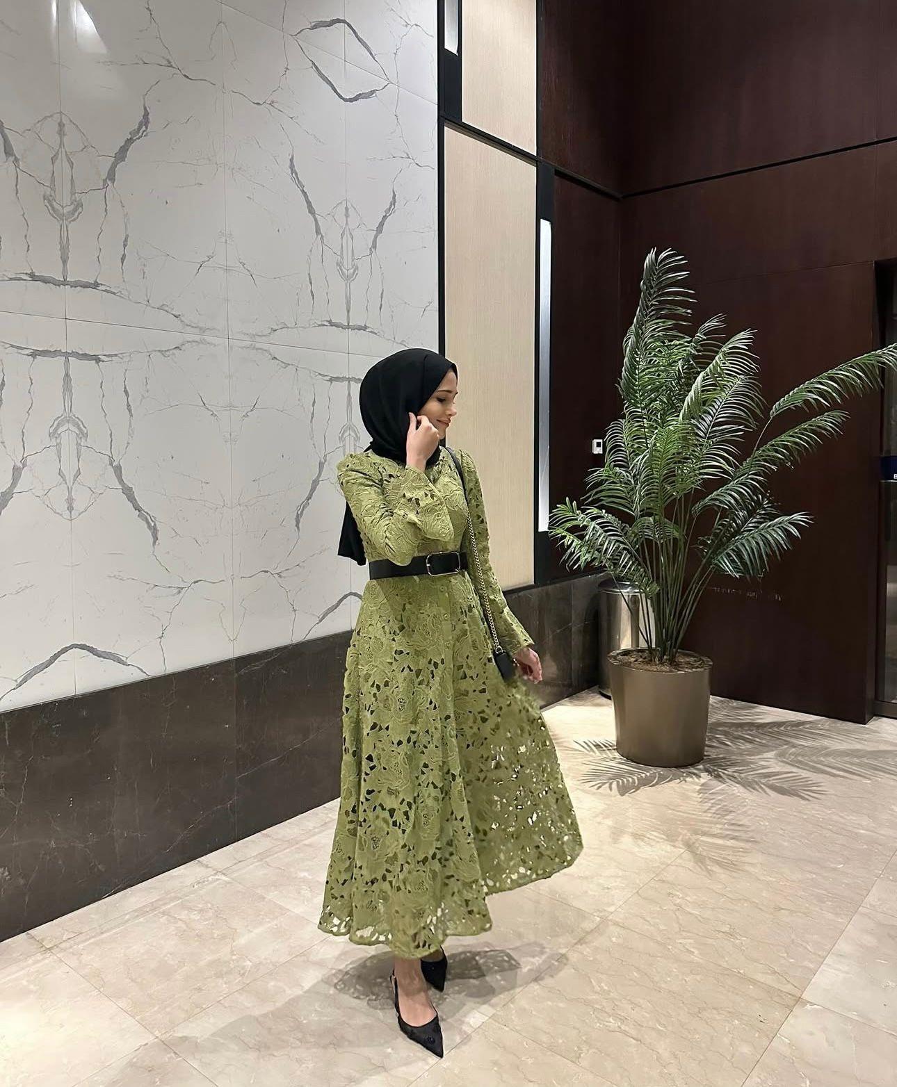 İthal Dress | Zeytin Yeşili