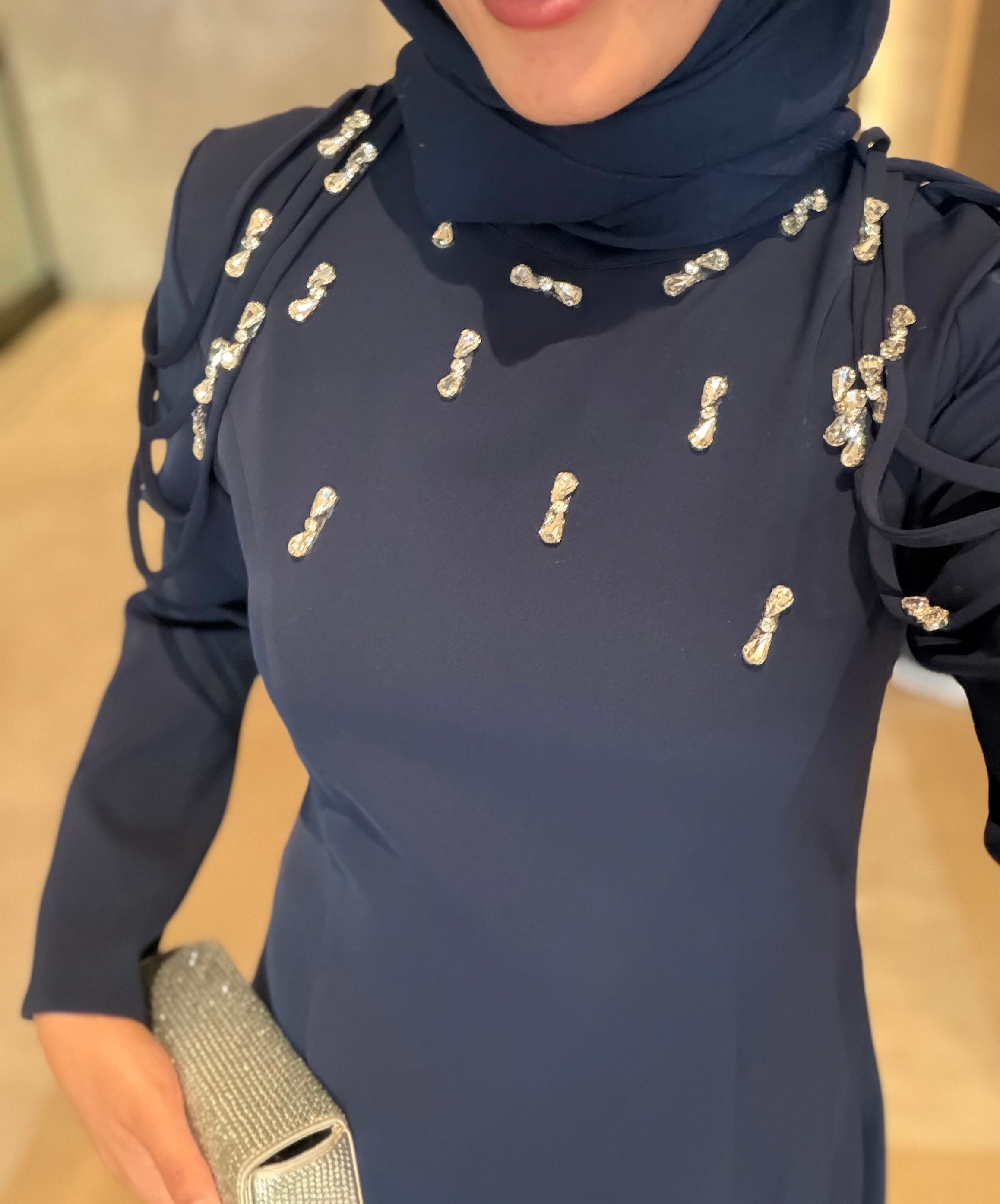 Shine Dress | Lacivert Ön Sipariş