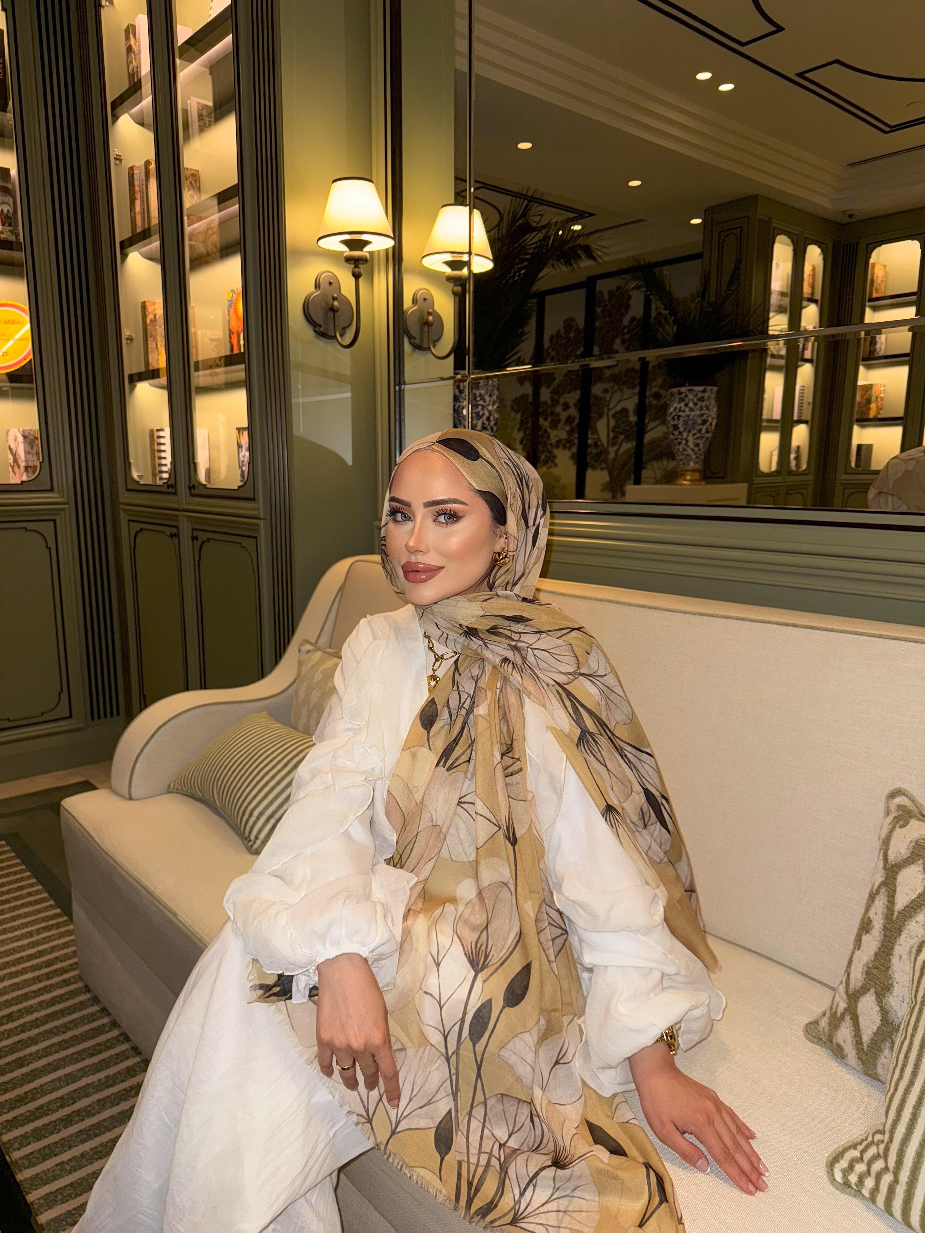 Alicia Şal Soft Sarı İnce Pamuk