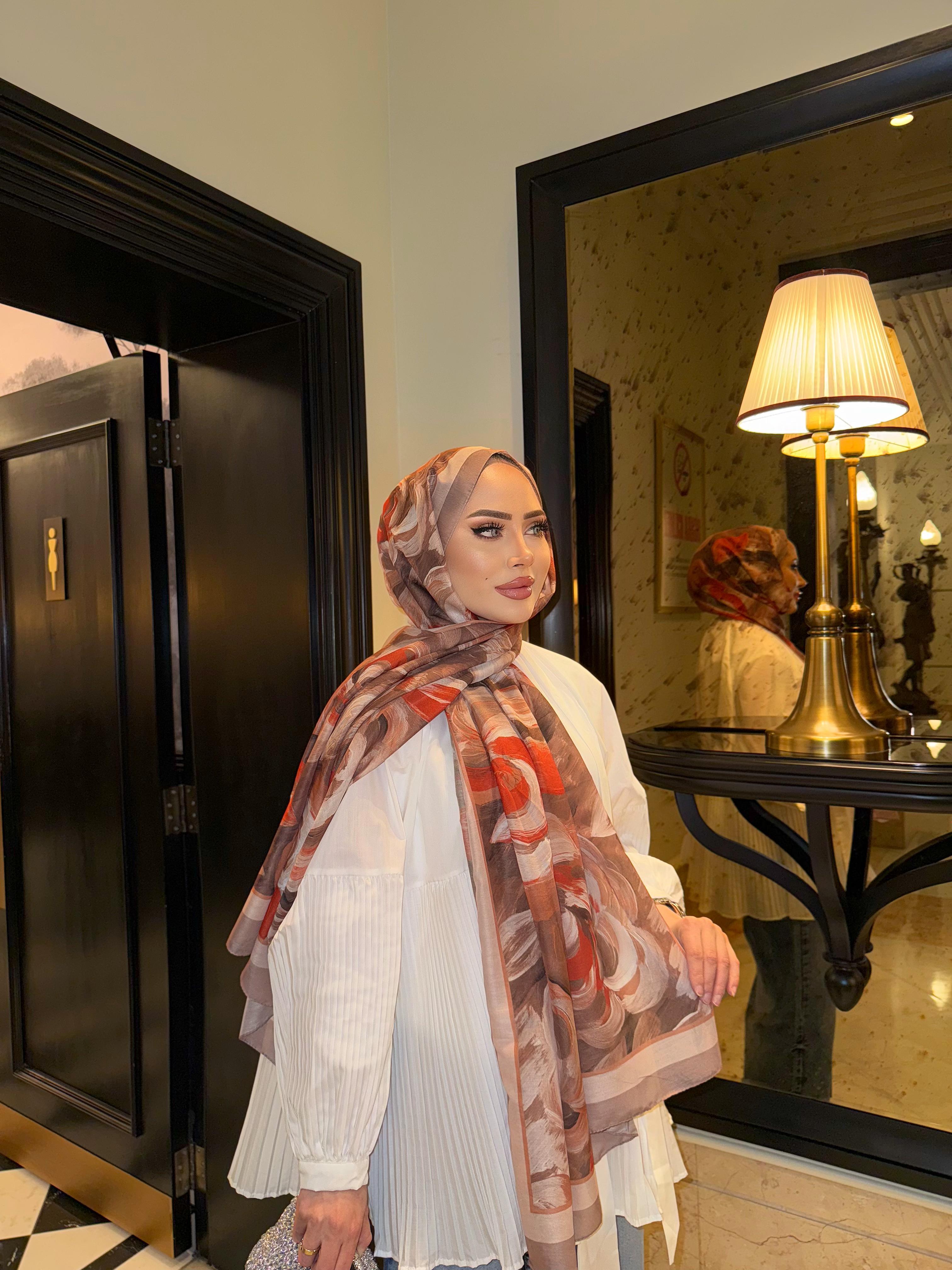 Batik Desen Bej Pamuk Şal