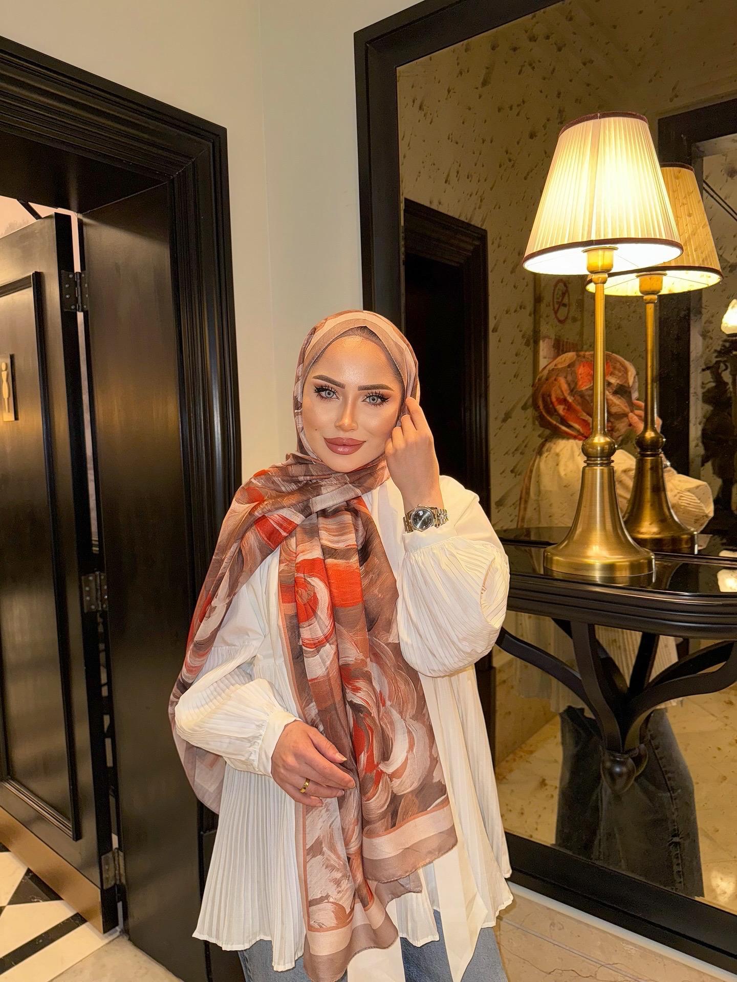 Batik Desen Bej Pamuk Şal