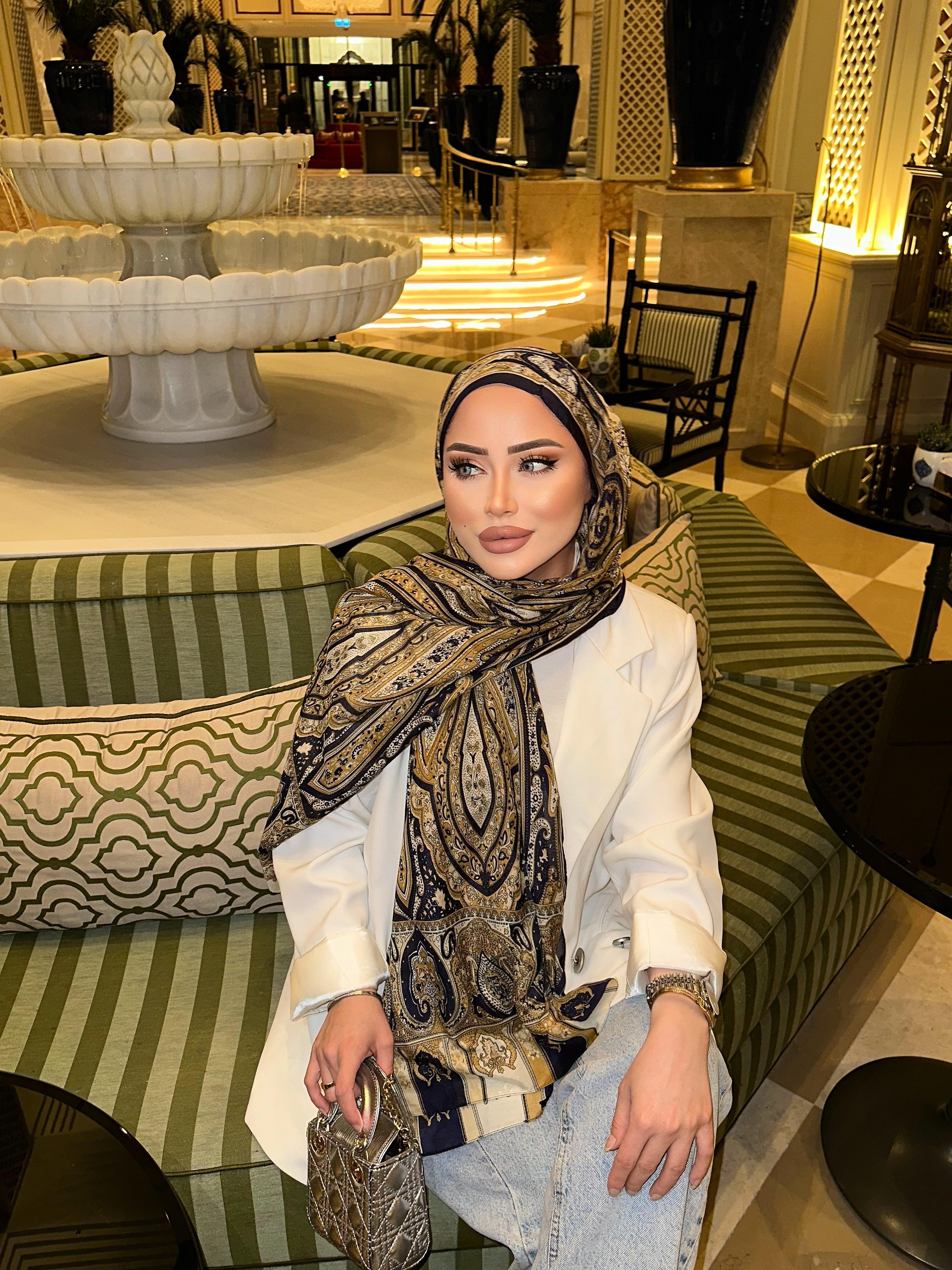 Eşna Model Şal Lacivert