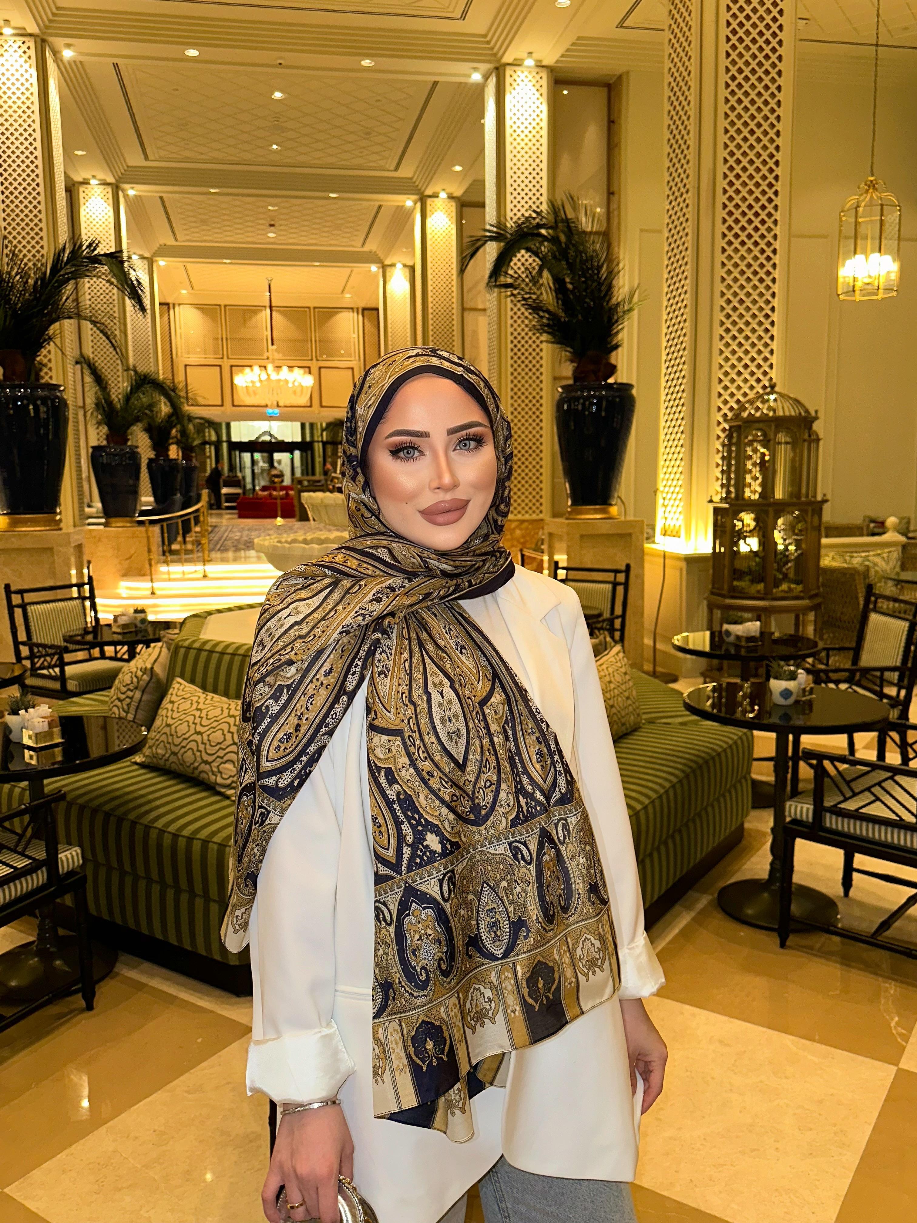 Eşna Model Şal Lacivert