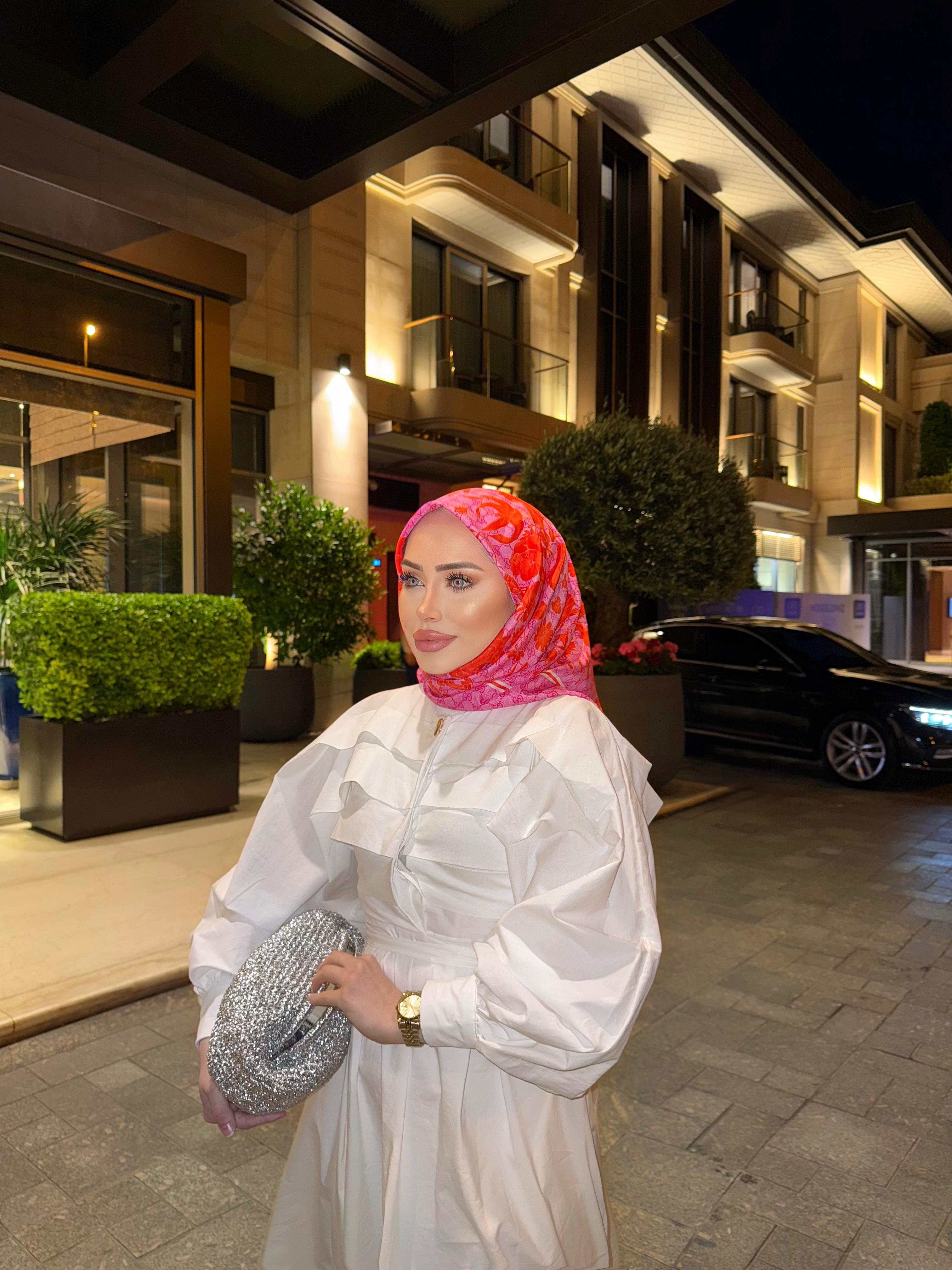 Guc. İthal Twill İpek Esarp Fushya