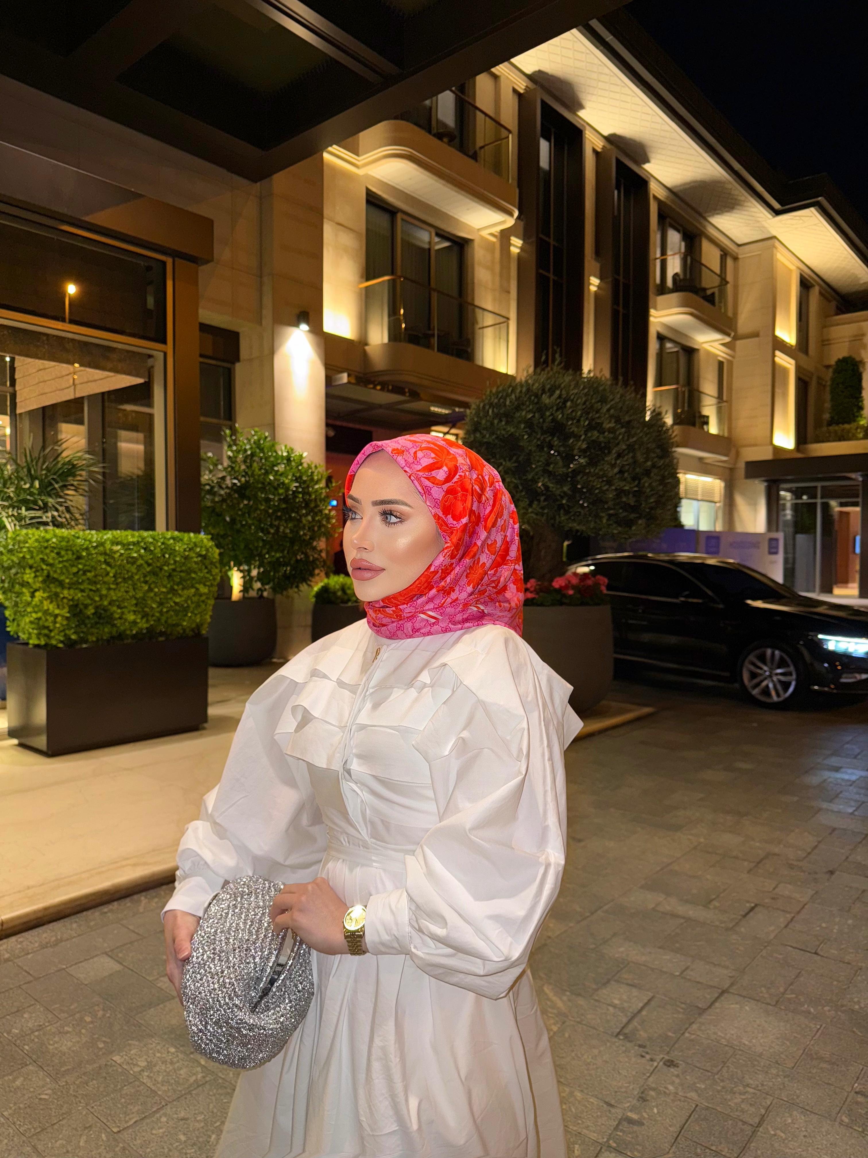 Guc. İthal Twill İpek Esarp Fushya