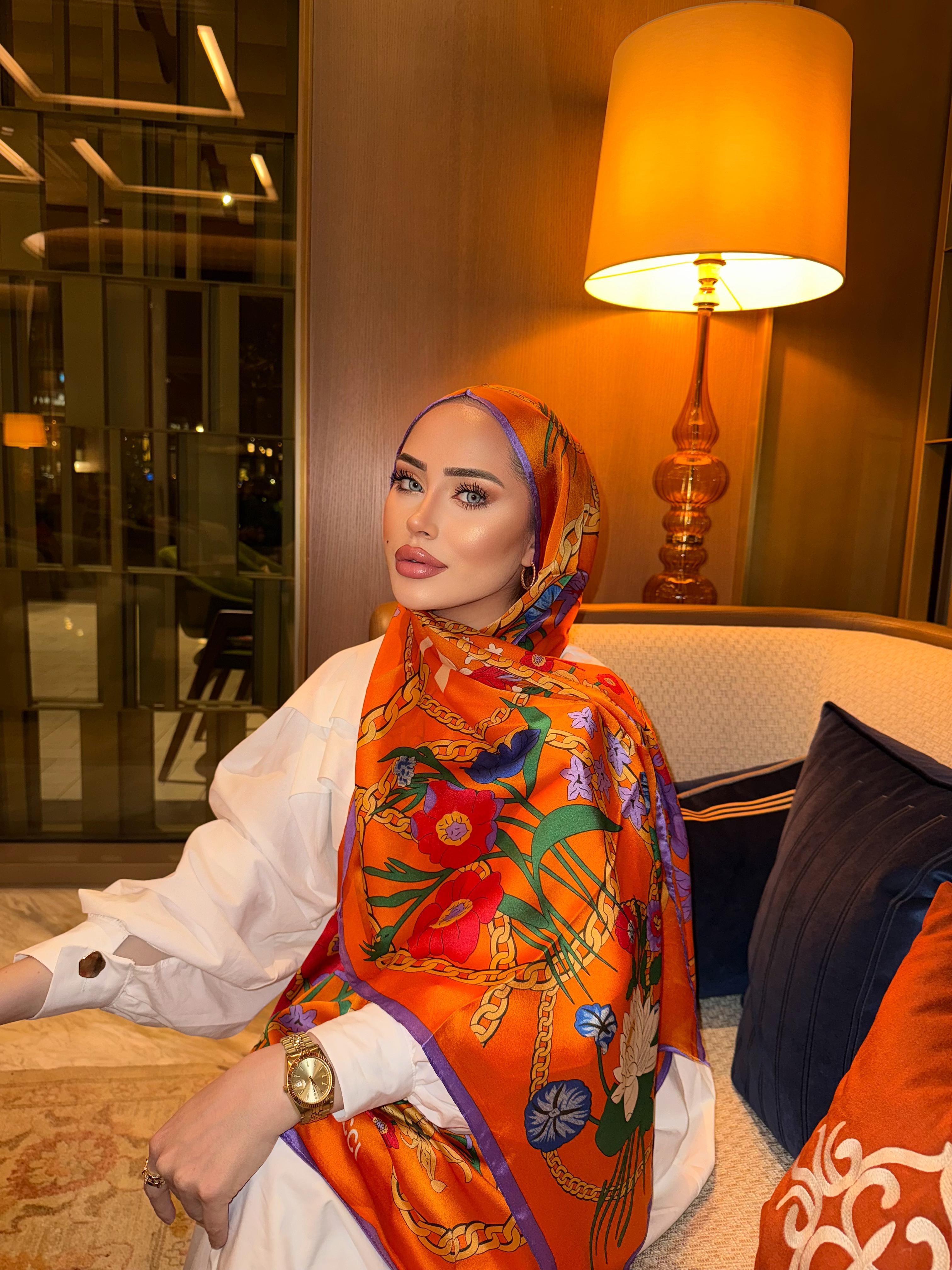 İthal İpek Herm Model Orange