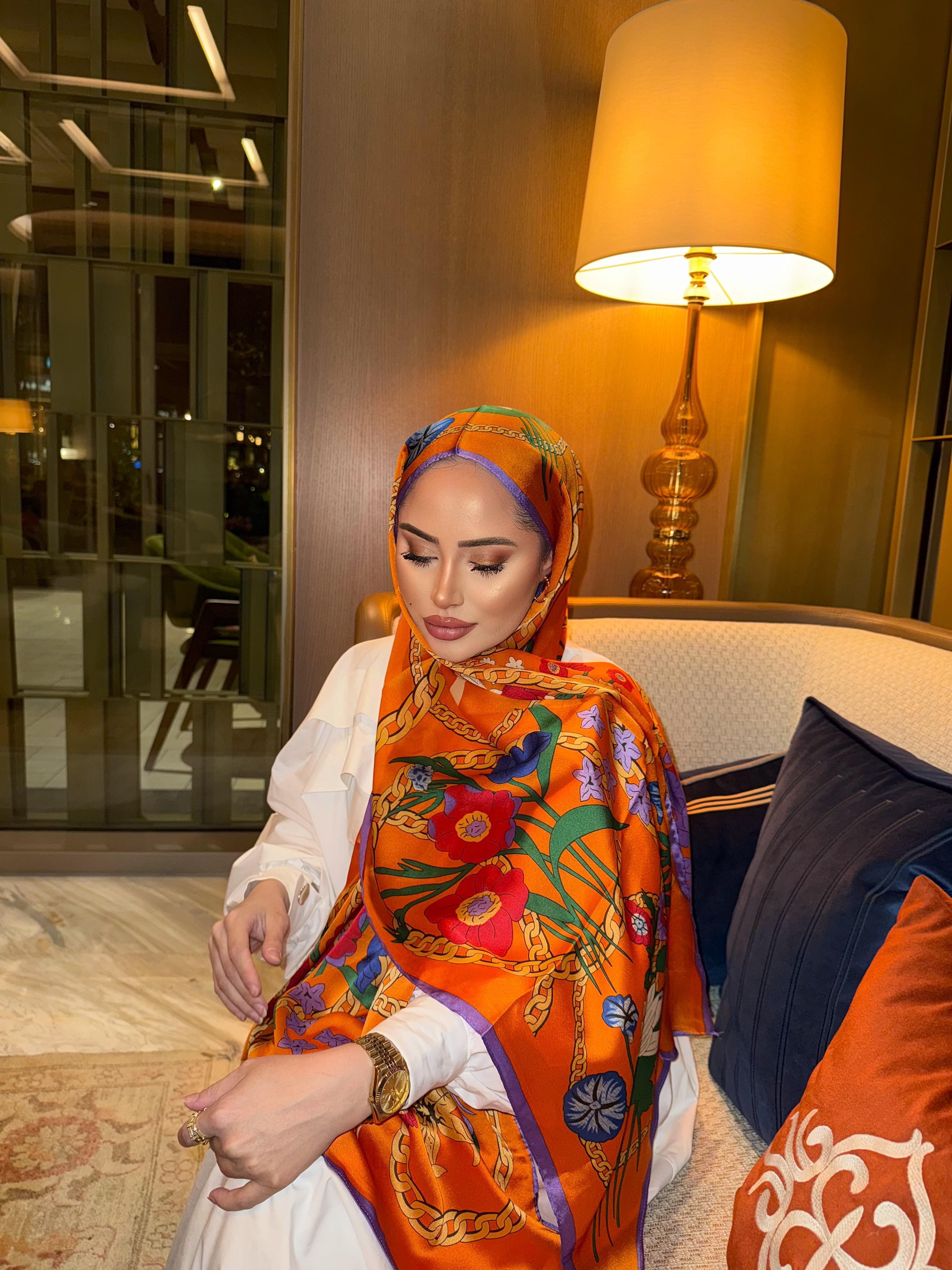 İthal İpek Herm Model Orange