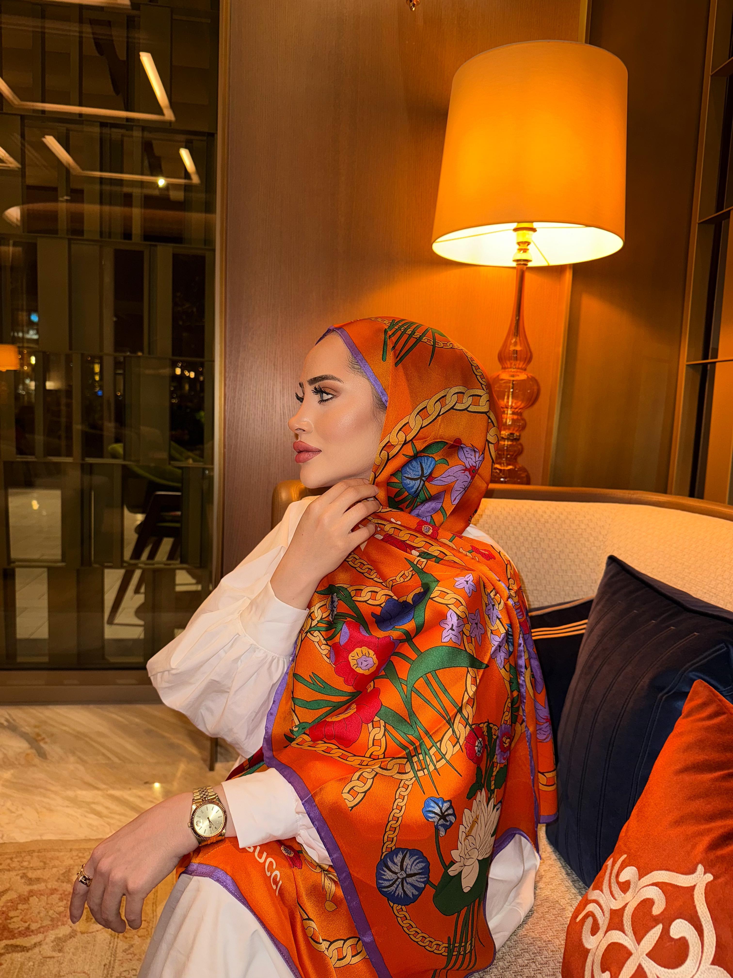 İthal İpek Herm Model Orange