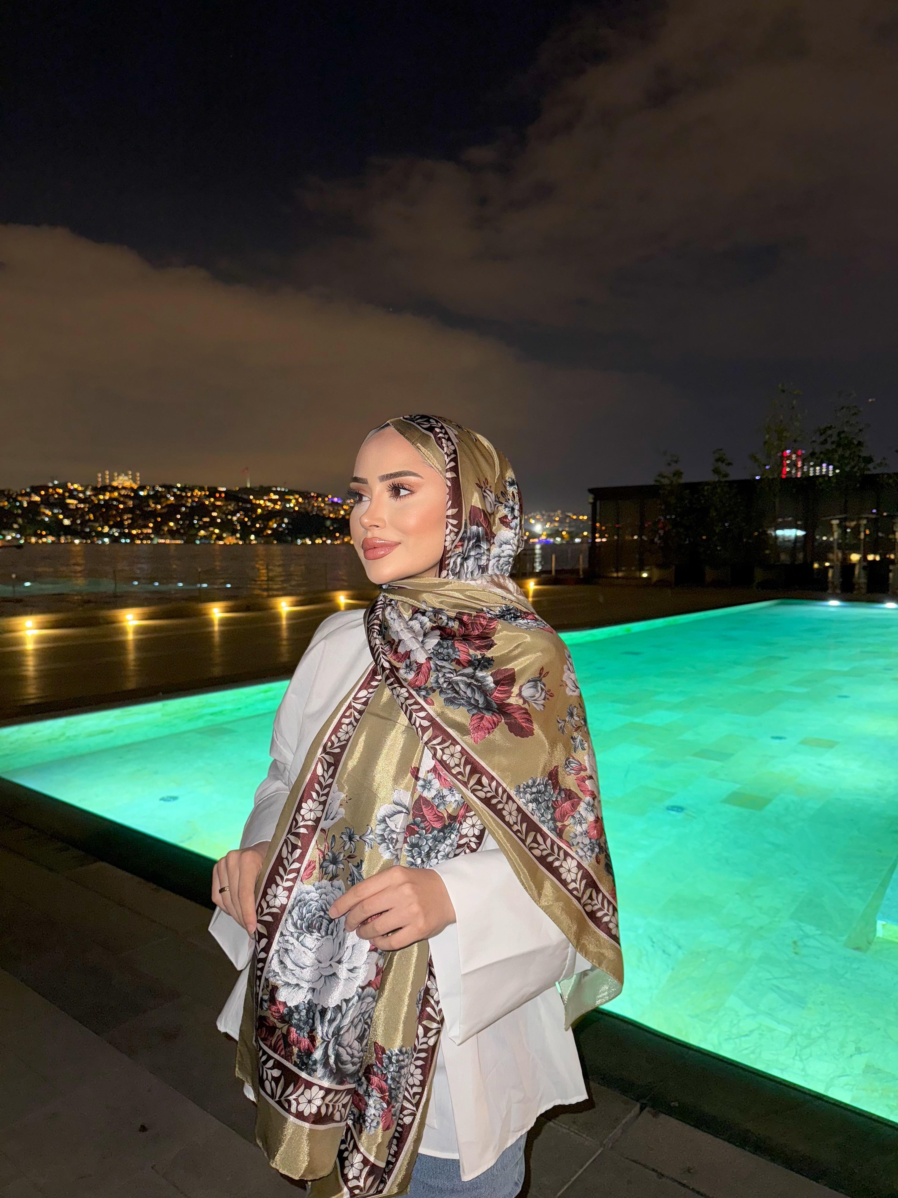 Madarin Model İpek Vual Açık Yağ Yeşili