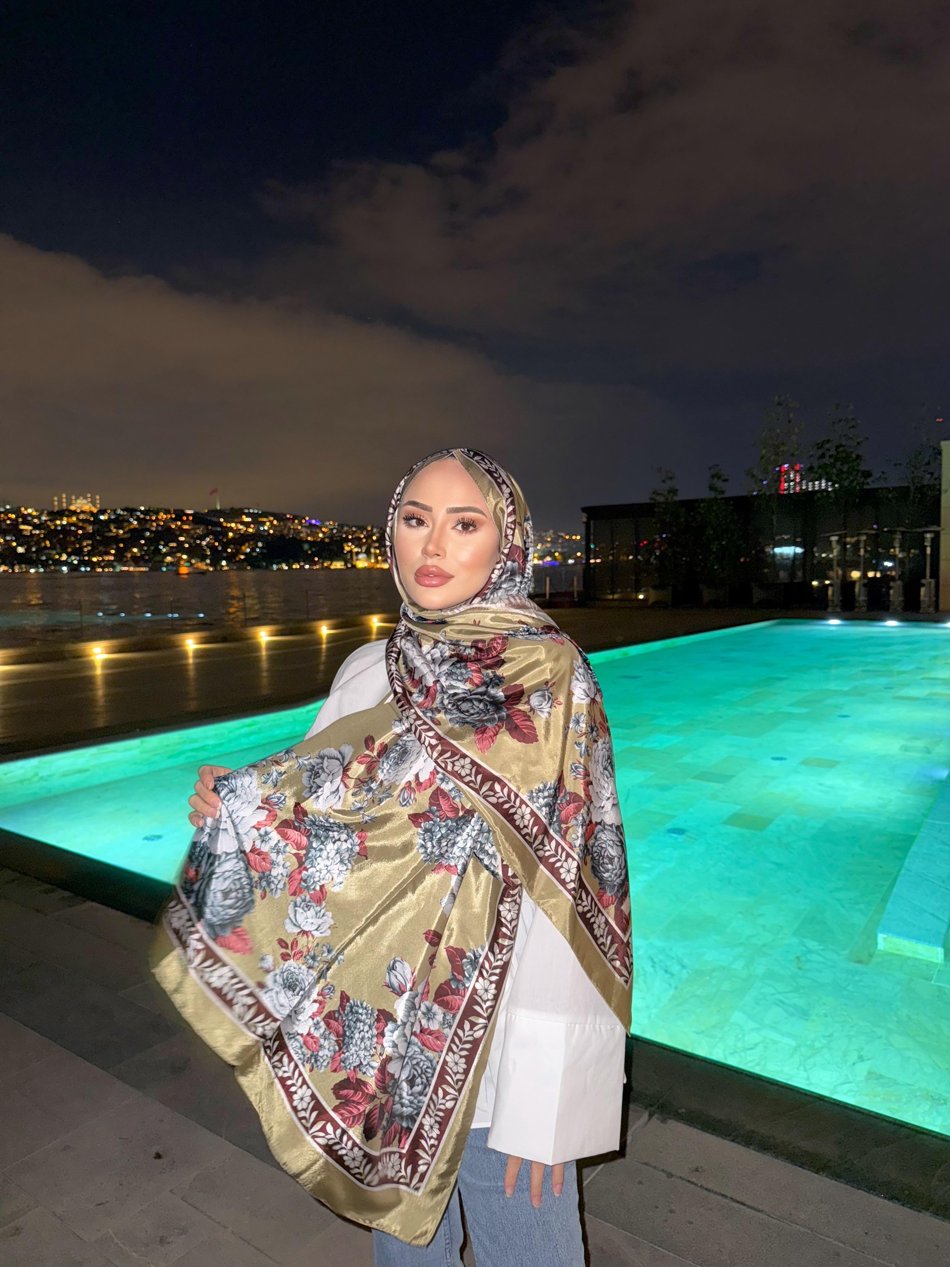 Madarin Model İpek Vual Açık Yağ Yeşili