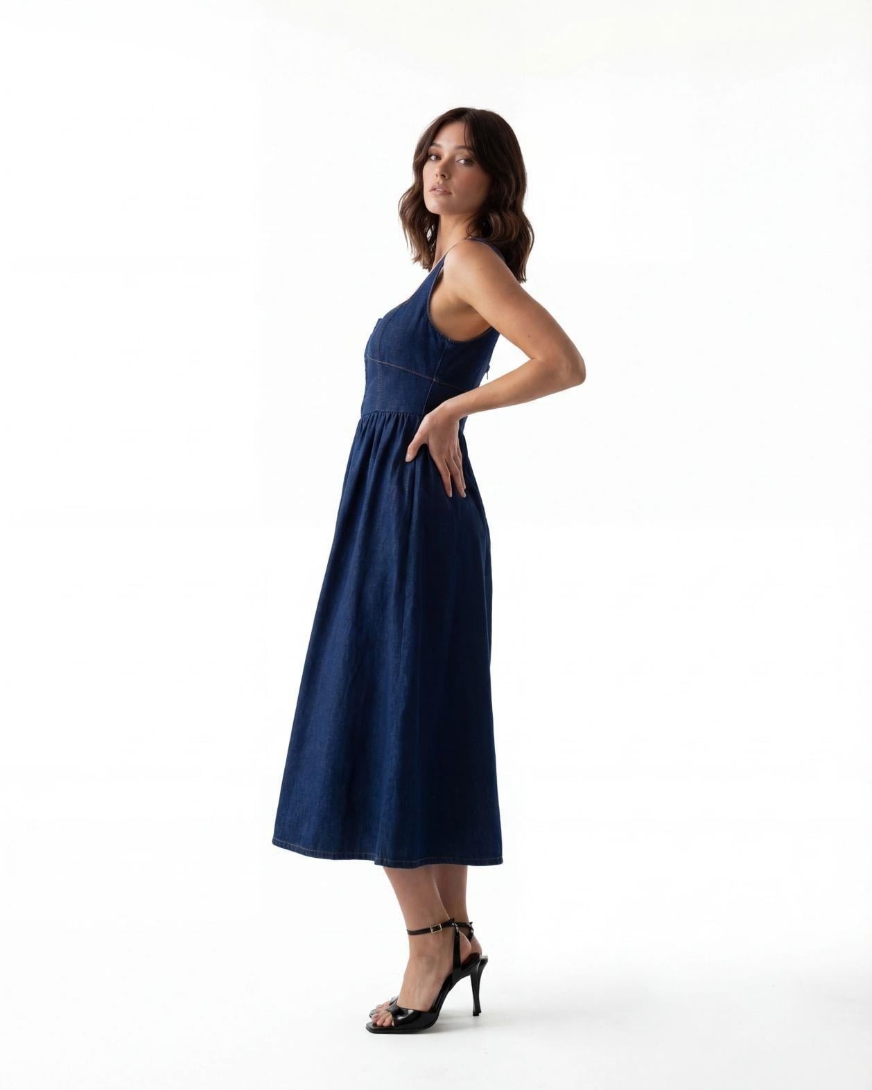 7143 KOT ELBİSE-BLUE