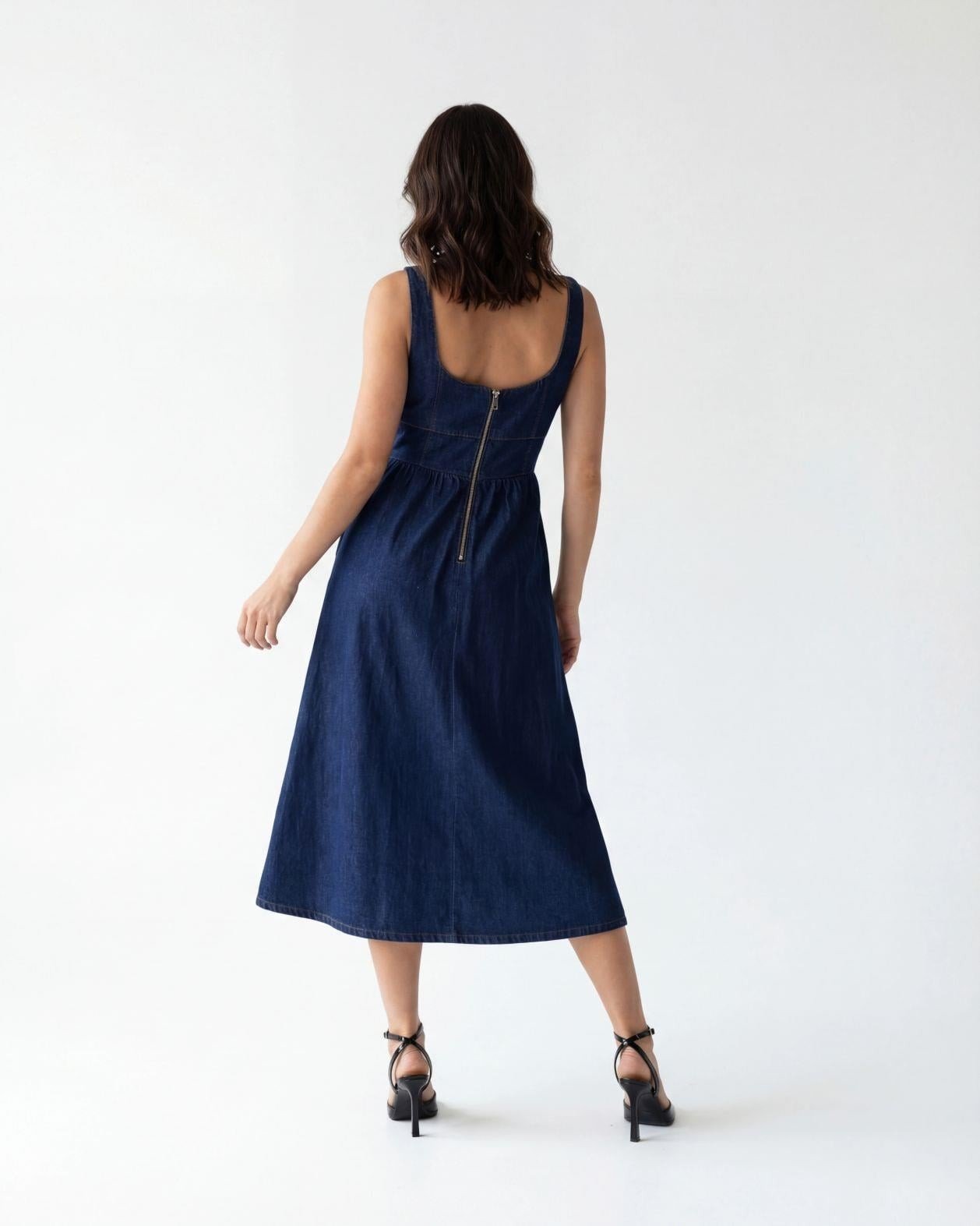 7143 KOT ELBİSE-BLUE
