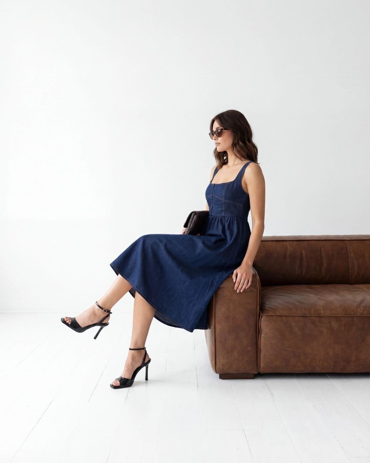 7143 KOT ELBİSE-BLUE