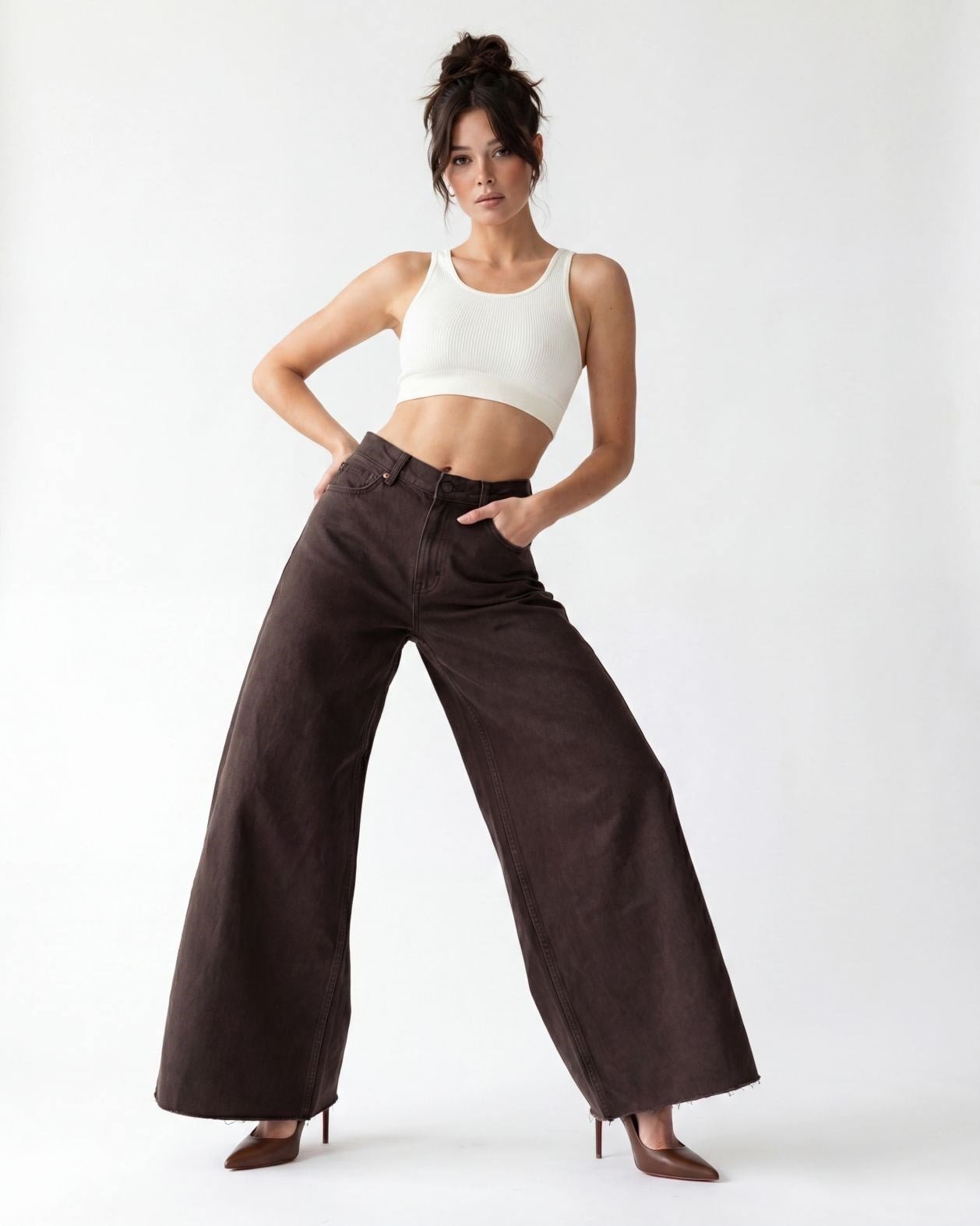 7488 KOT PANTOLON-DARK BROWN
