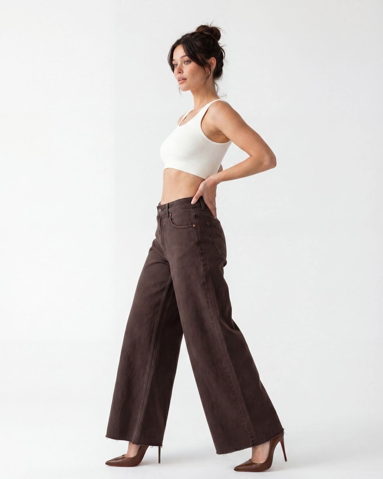 7488 KOT PANTOLON-DARK BROWN