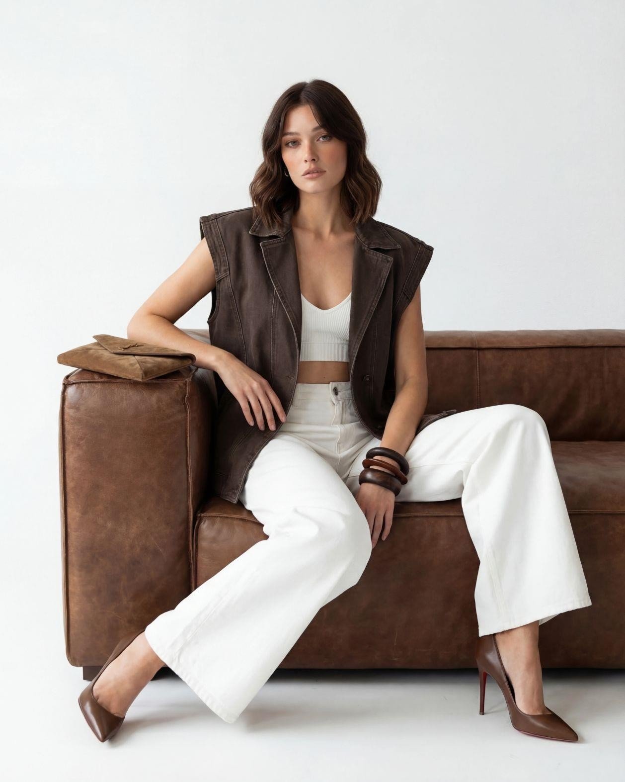 7491 KOT YELEK-DARK BROWN