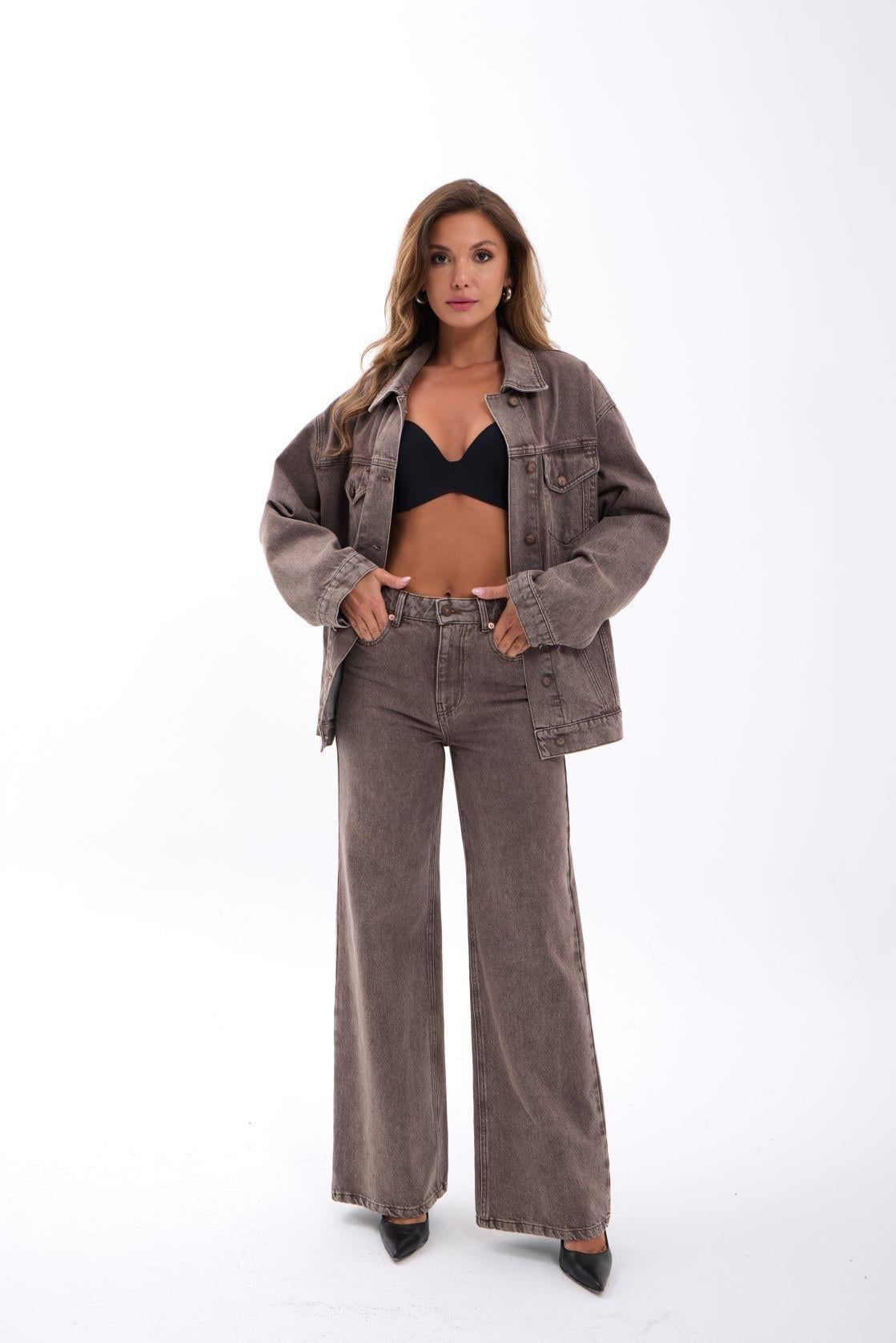 7495 KOT PANTOLON-KAHVE