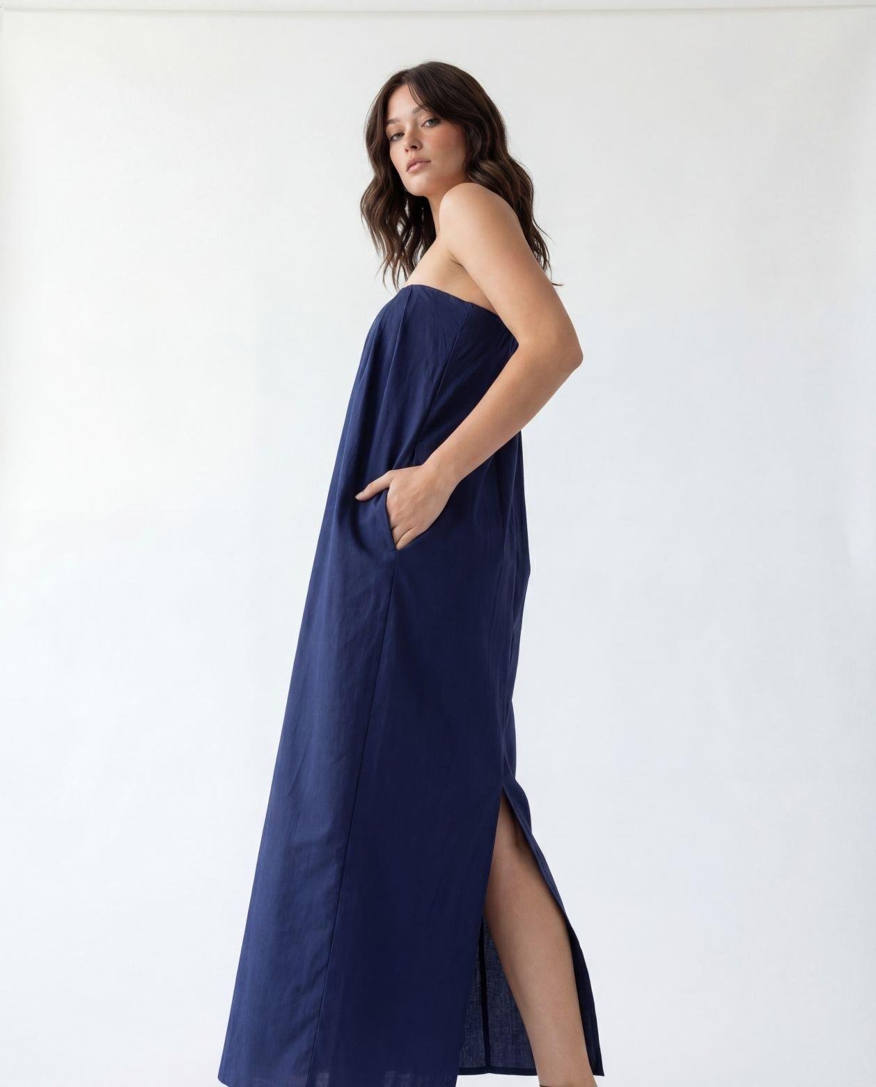 7564 ELBİSE-LACİVERT