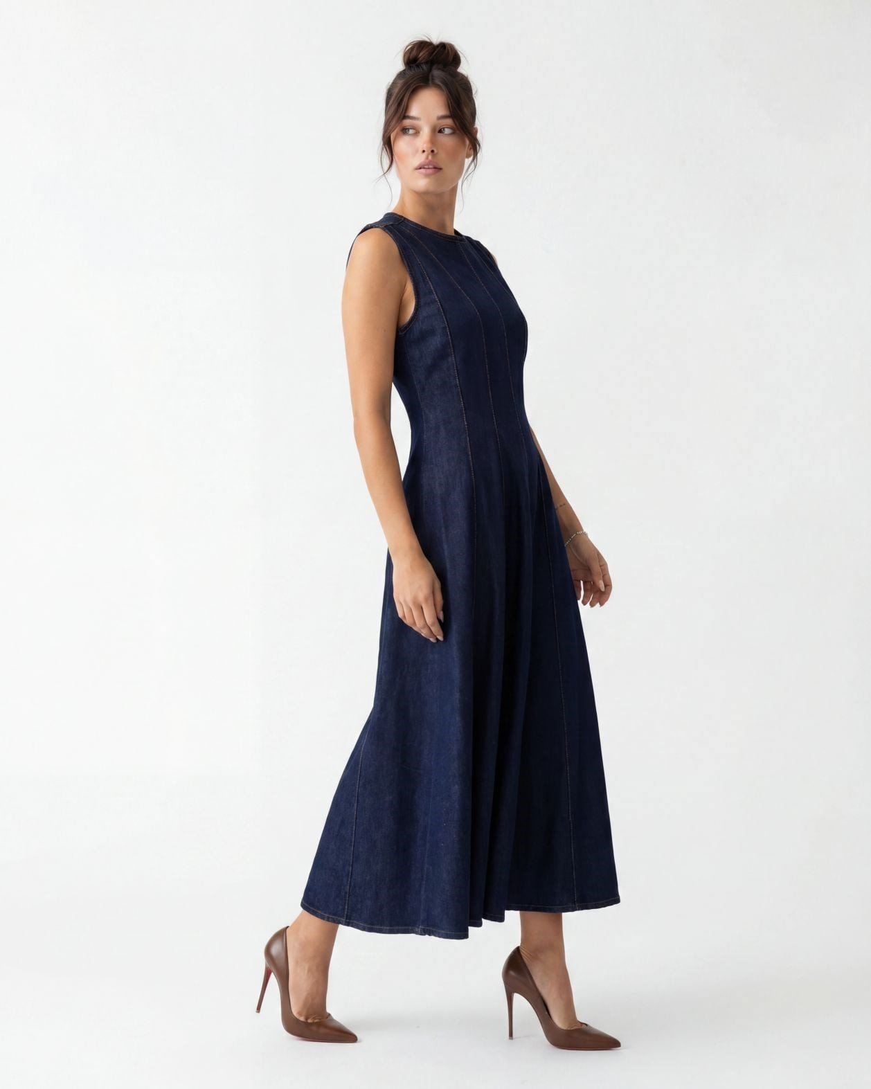 7601 KOT ELBİSE-DARK BLUE