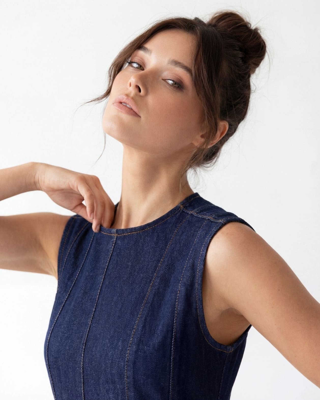 7601 KOT ELBİSE-DARK BLUE